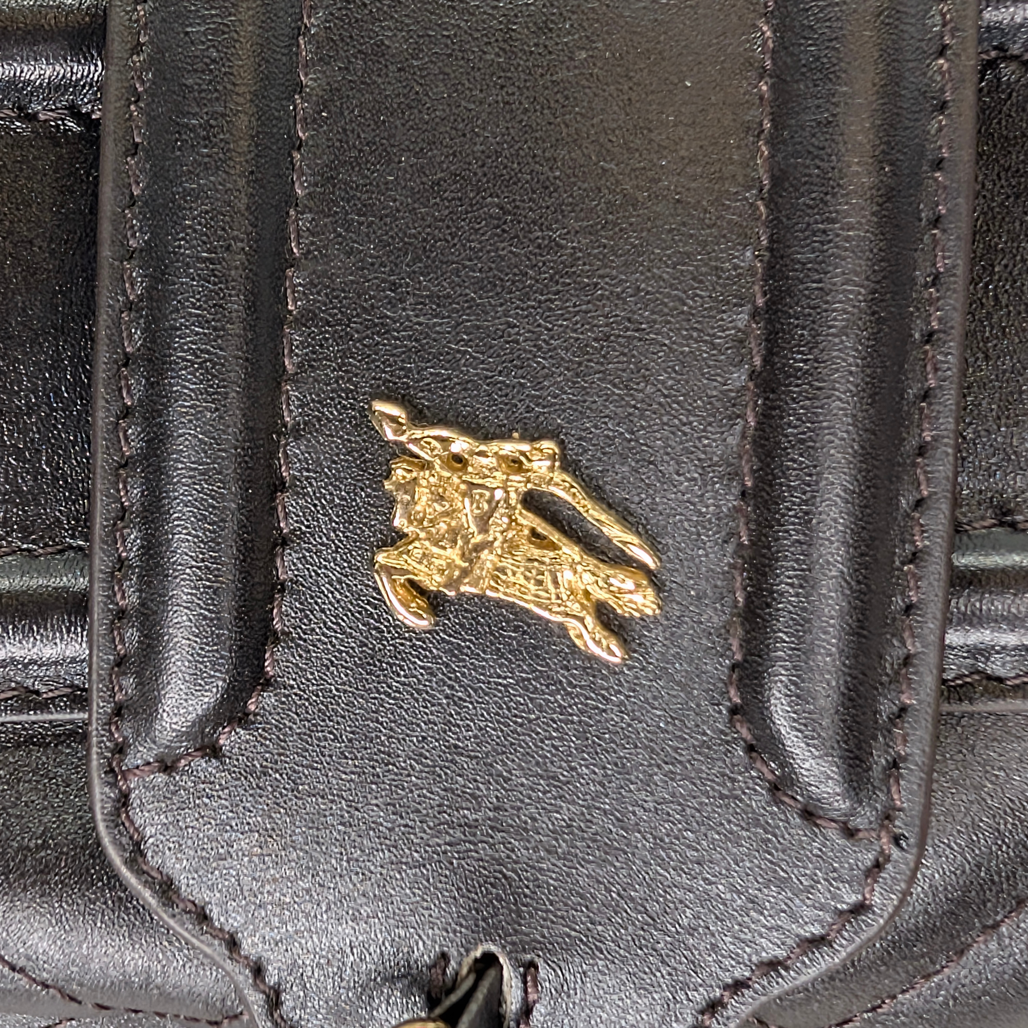 Burberry Quilted Manor Shoulder Bag Brown/Black