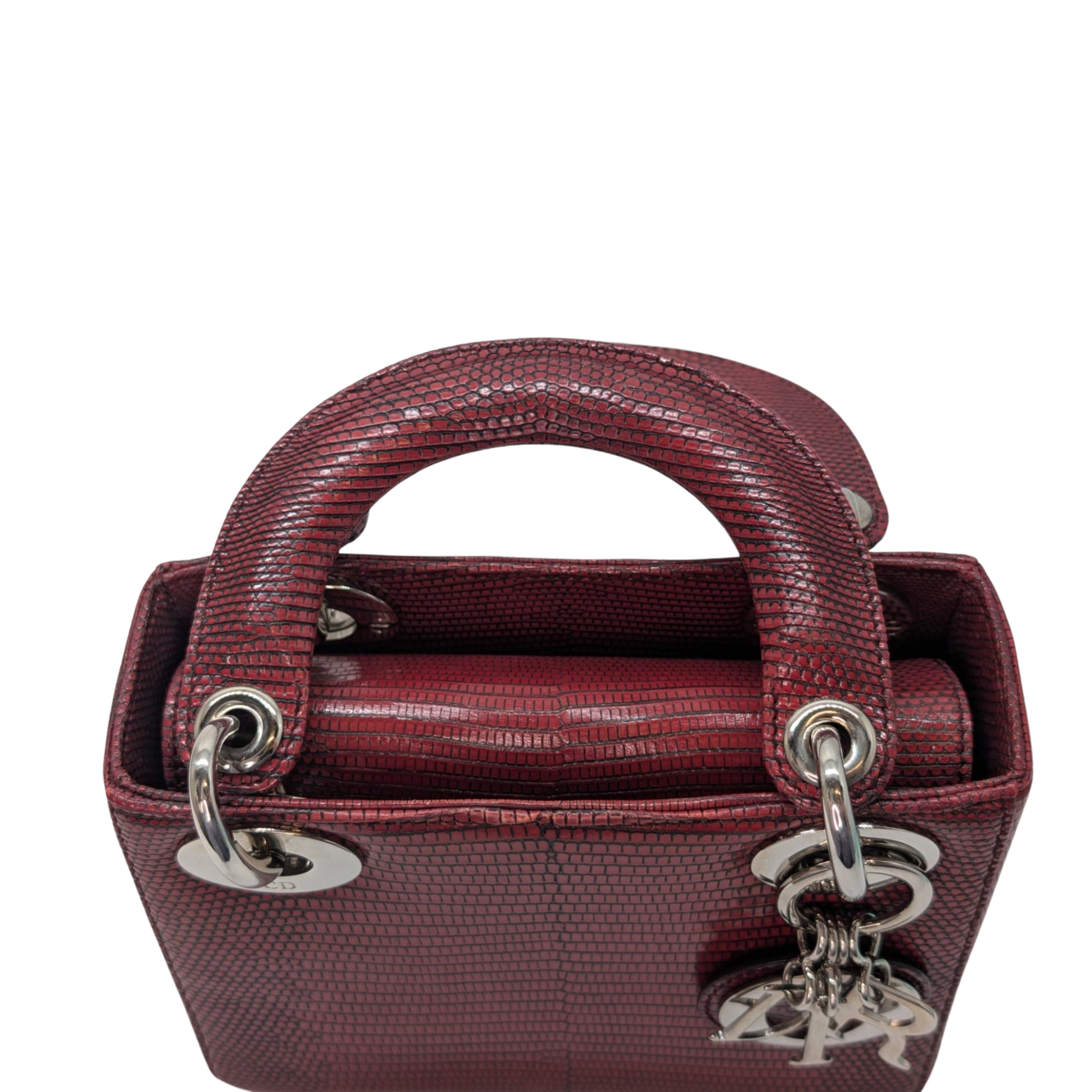 Christian Dior Mini Lady Dior Python Burgundy
