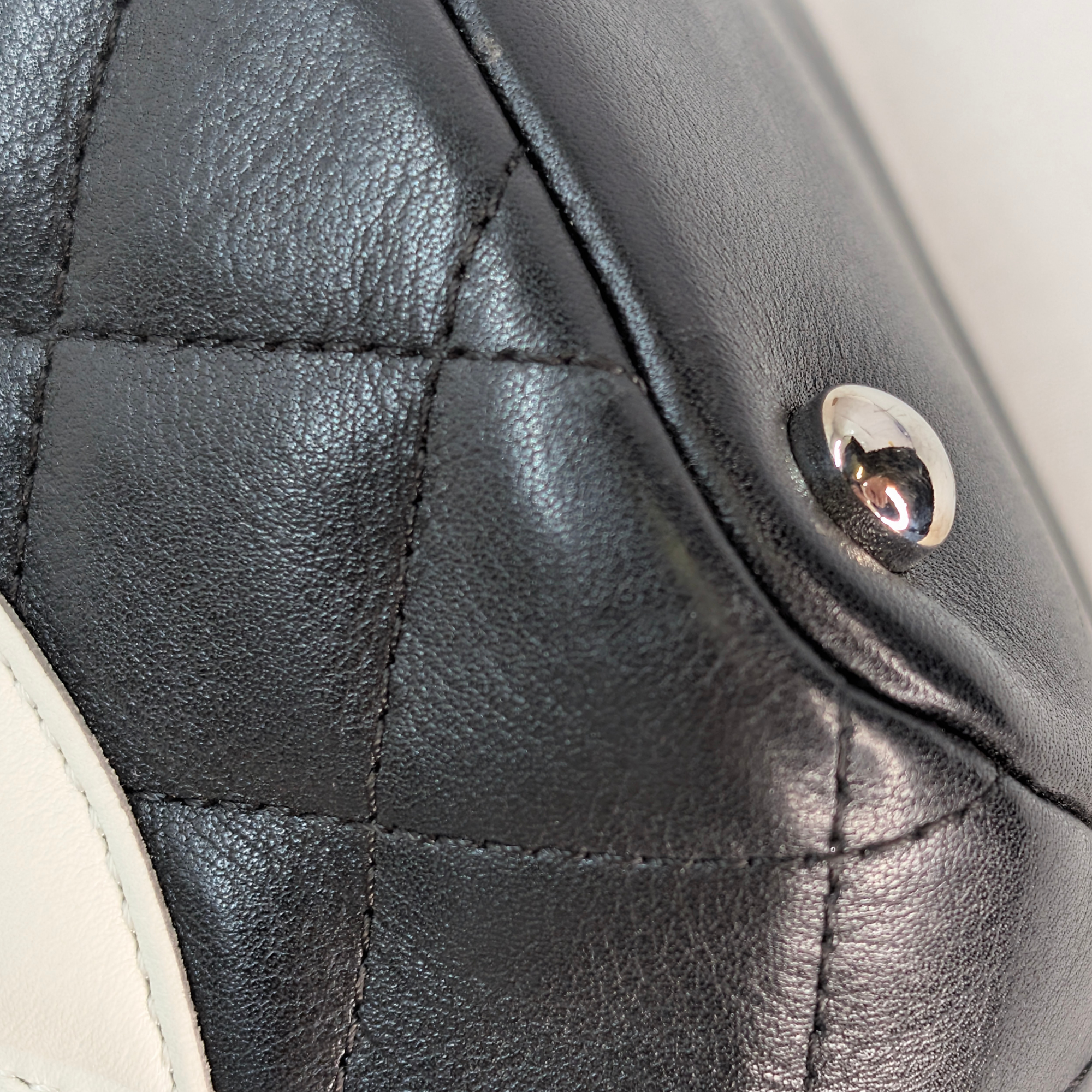 Chanel Cambon Line Small Tote HandBag Black/White