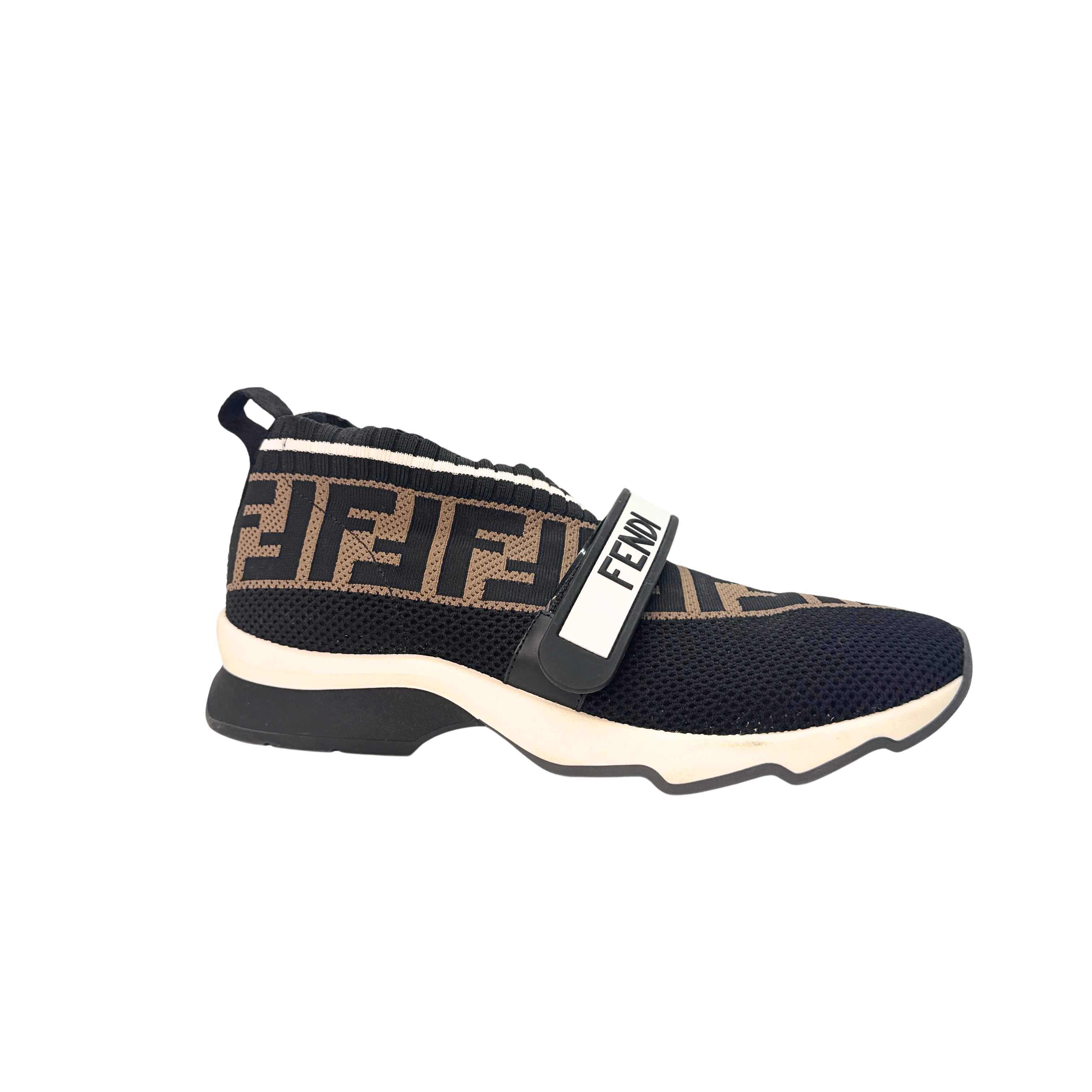 Fendi Stretch Yarn FF Stiff Band Rockoko Sneakers 38