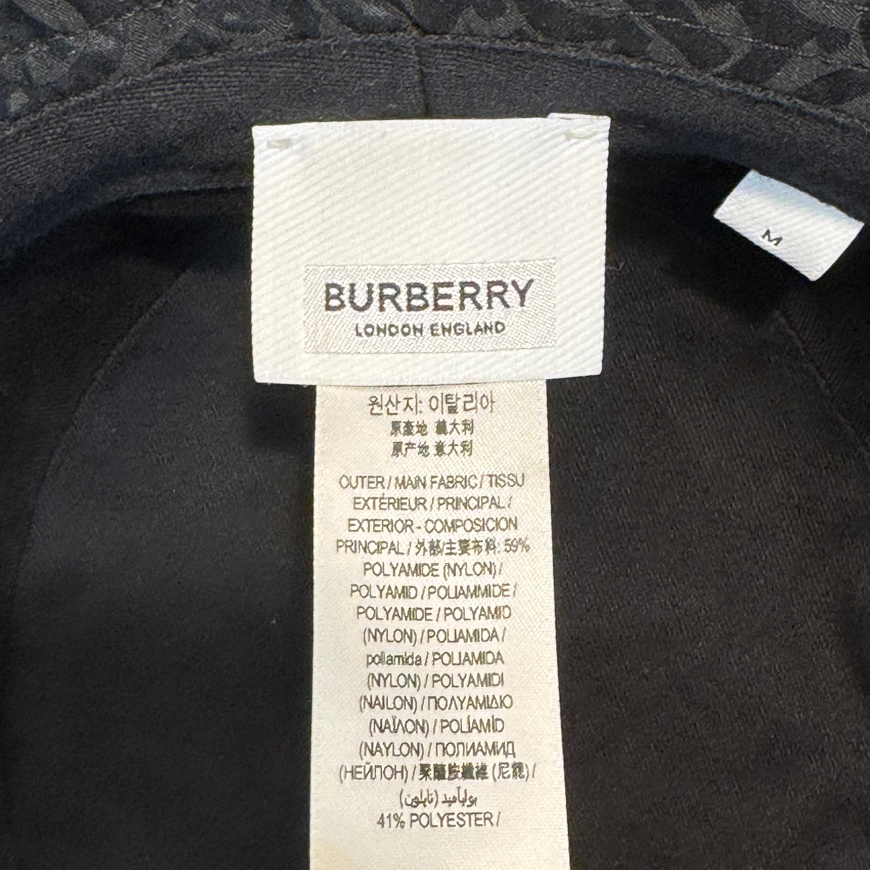Burberry Bucket Hat Black Medium