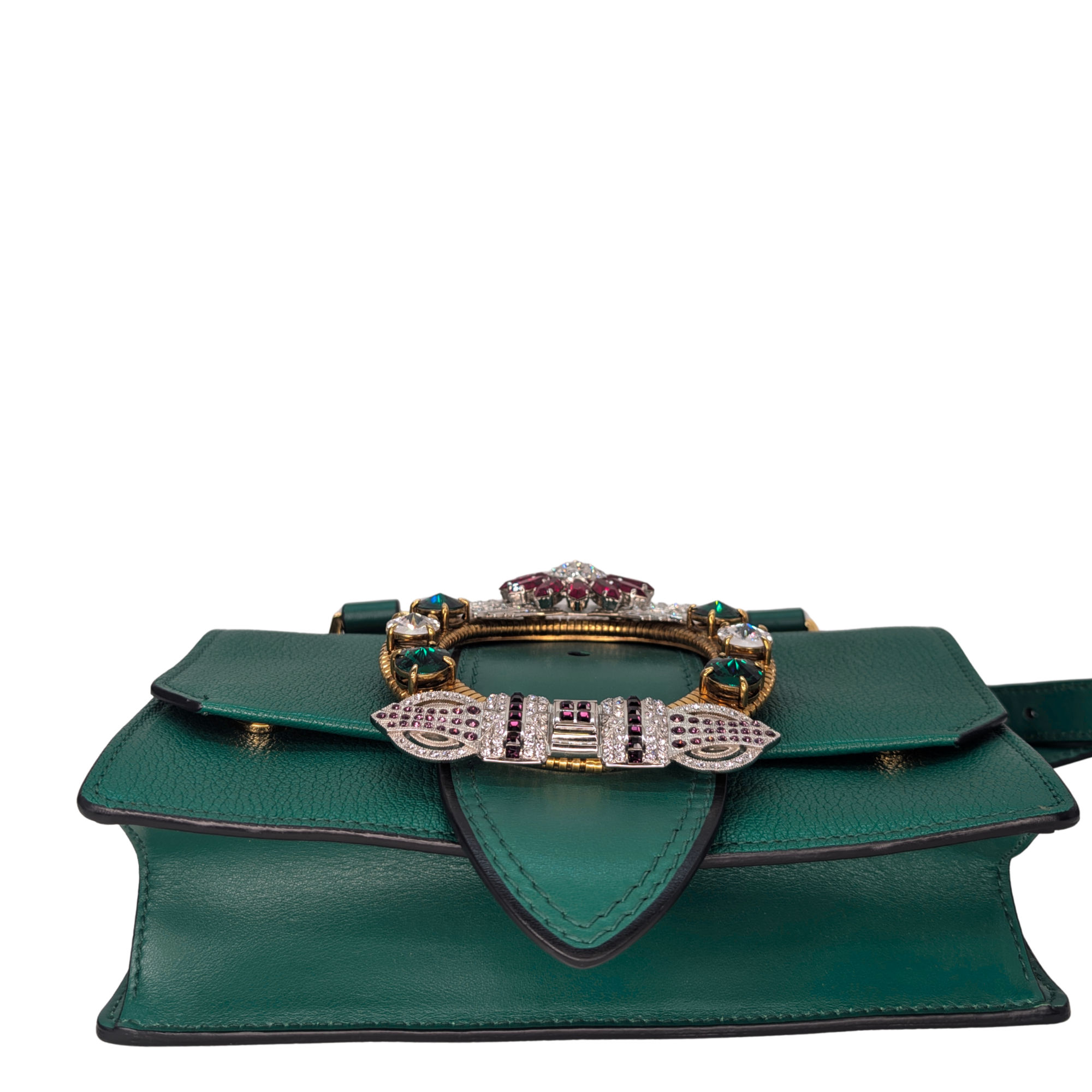 Miu Miu Madras Crystal Embellished Crossbody Bag