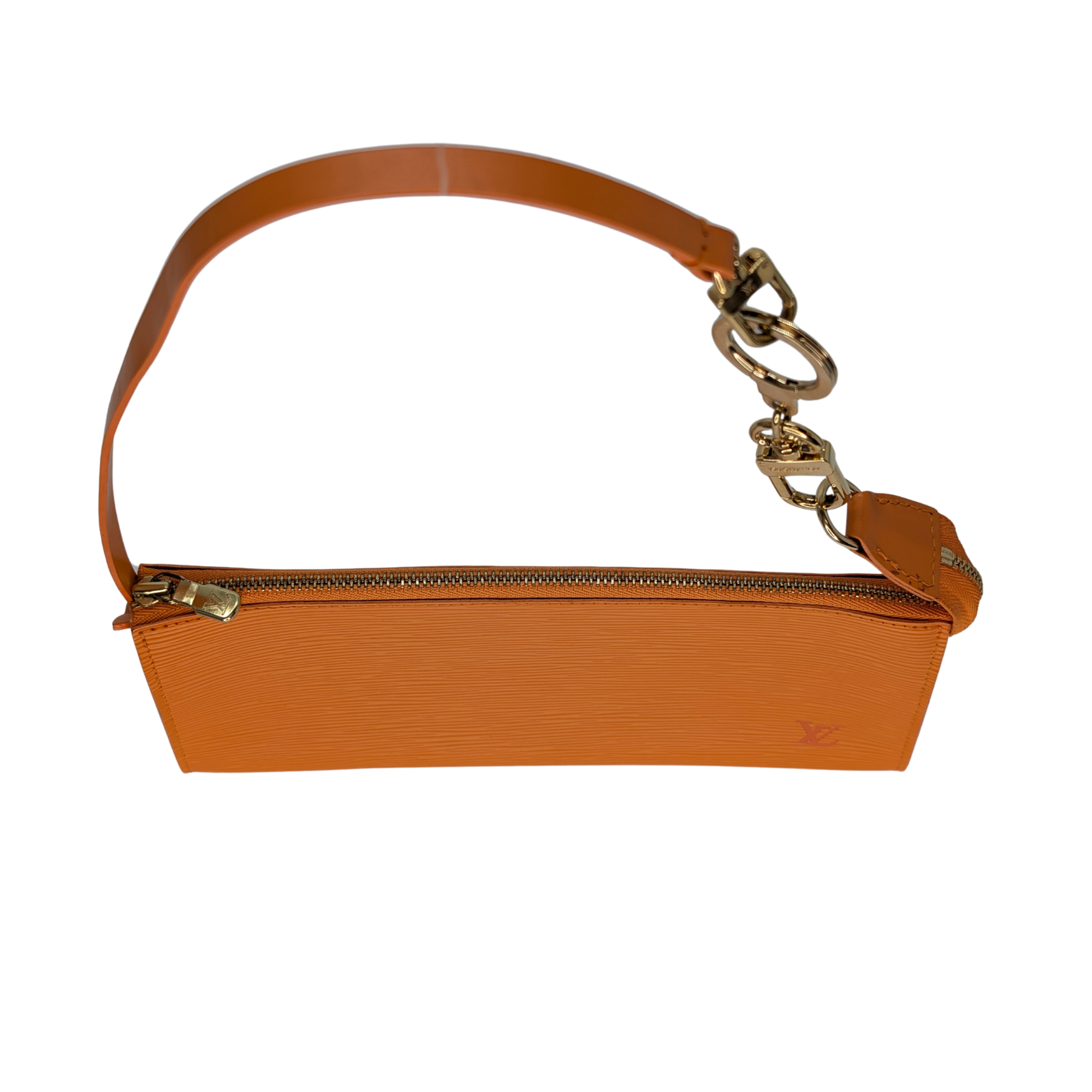Louis Vuitton Epi Pochette Accessoires Shoulder Bag Orange