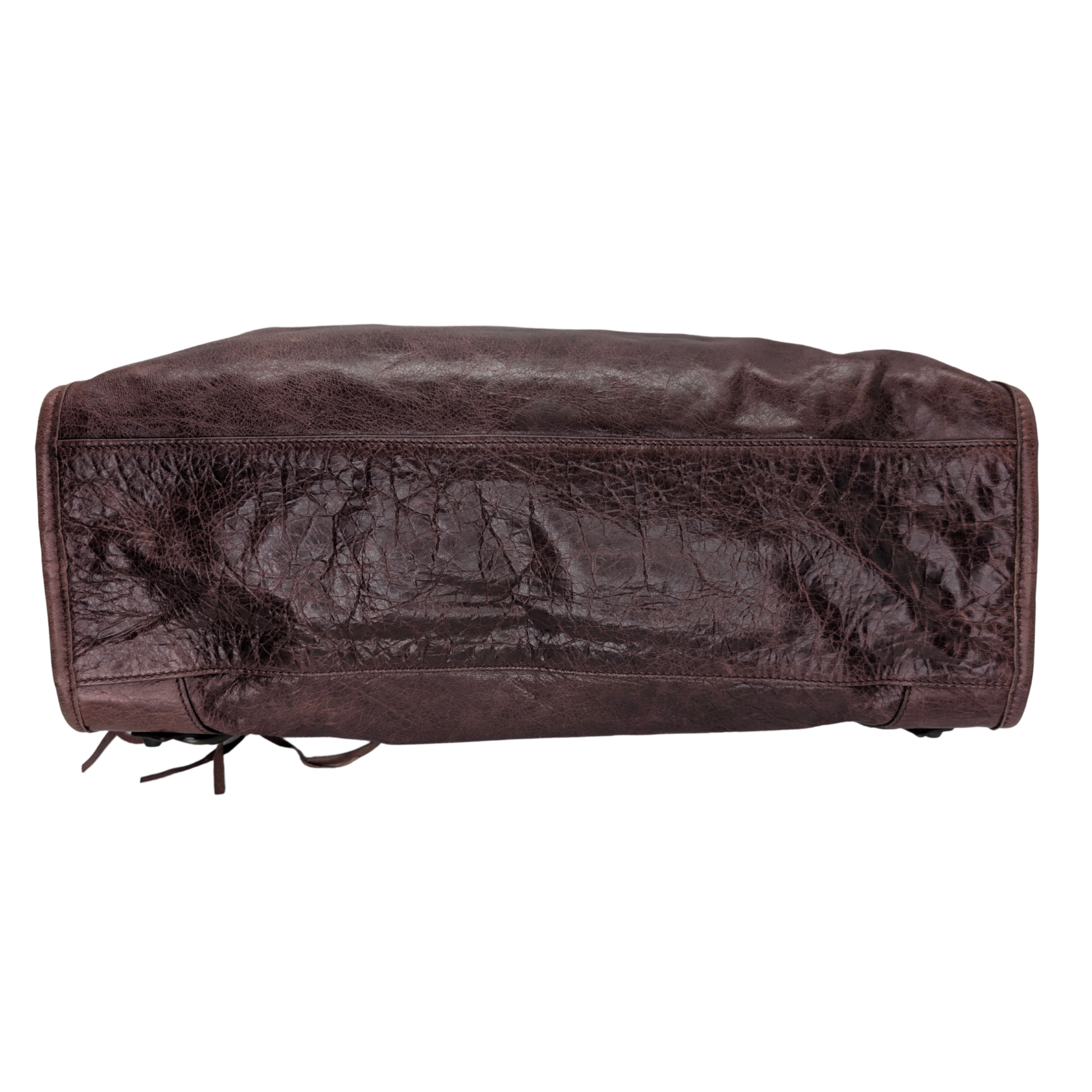 Balenciaga Motorcycle City Shoulder Bag Dark Burgundy