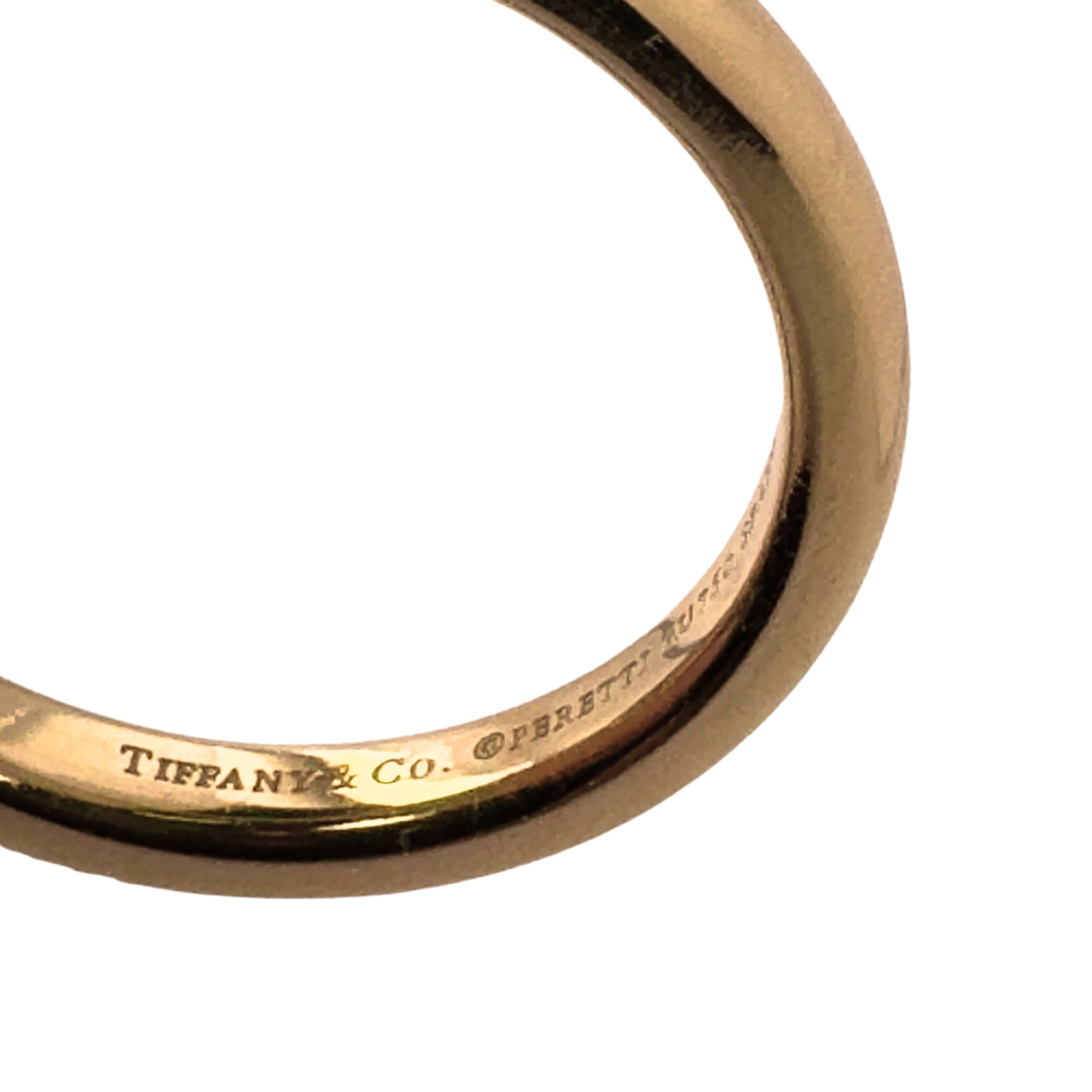 Tiffany & Co Ring, L½ or 51 Stacking Band Ring 18K Gold .06 Diamond