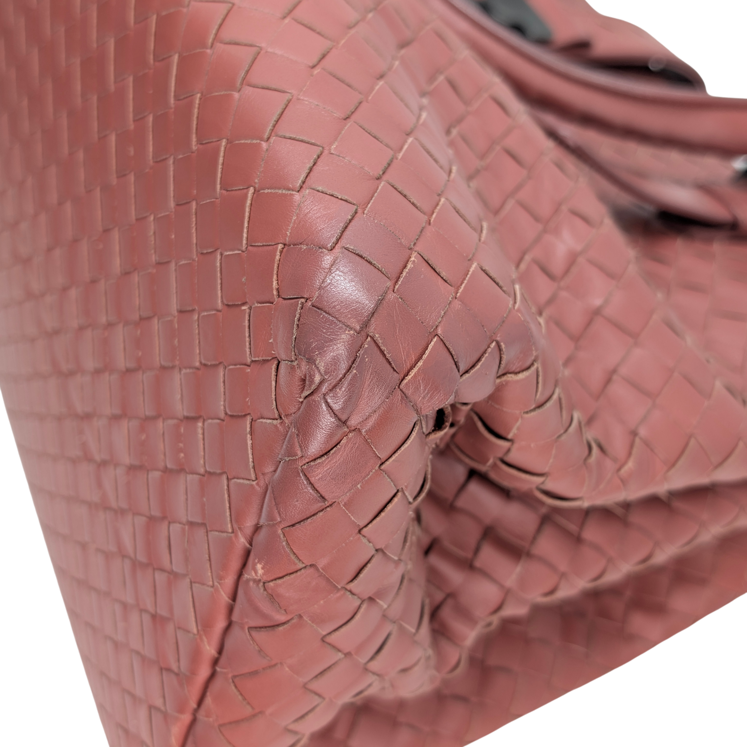 Bottega Veneta Intrecciato Roma Large Bag Pink