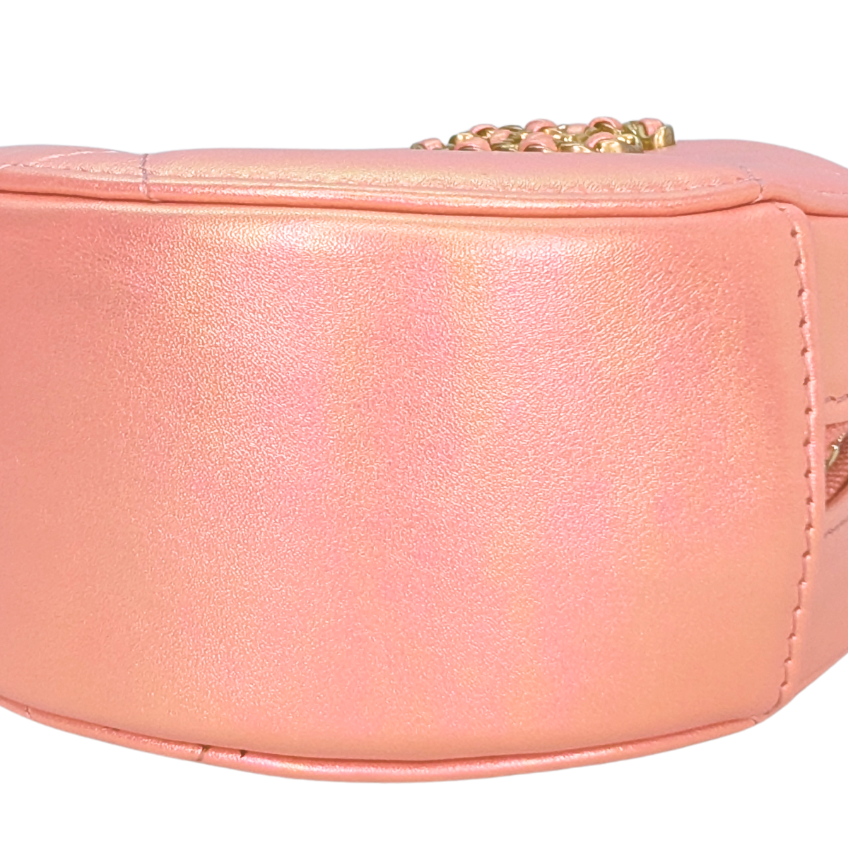 Chanel 19 Round Clutch with Chain Iridescent Pink Bag