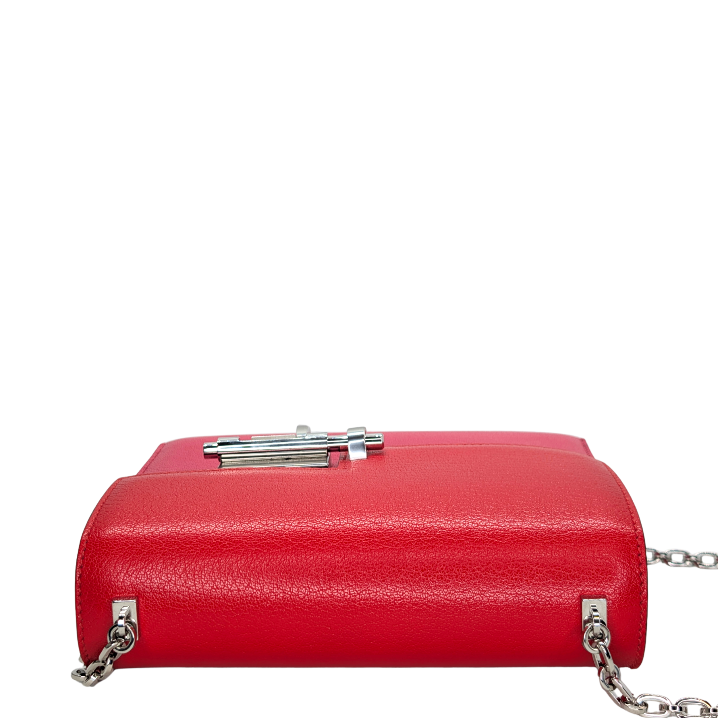 Hermes Mini Verrou Chainr Bag Red/Rose Mexico Y Stamp