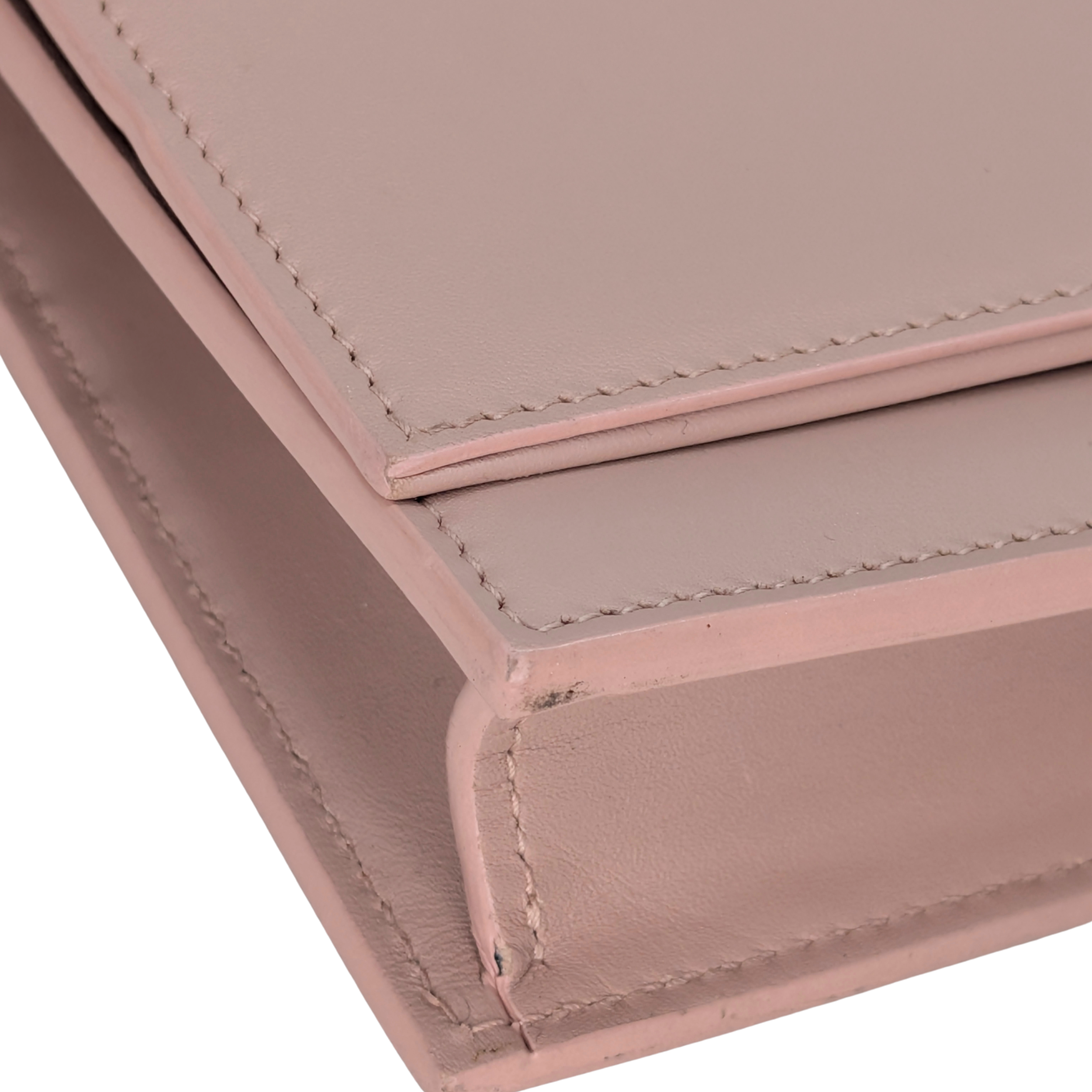 Saint Laurent Kate Tassel Wallet on Chain Pale Pink