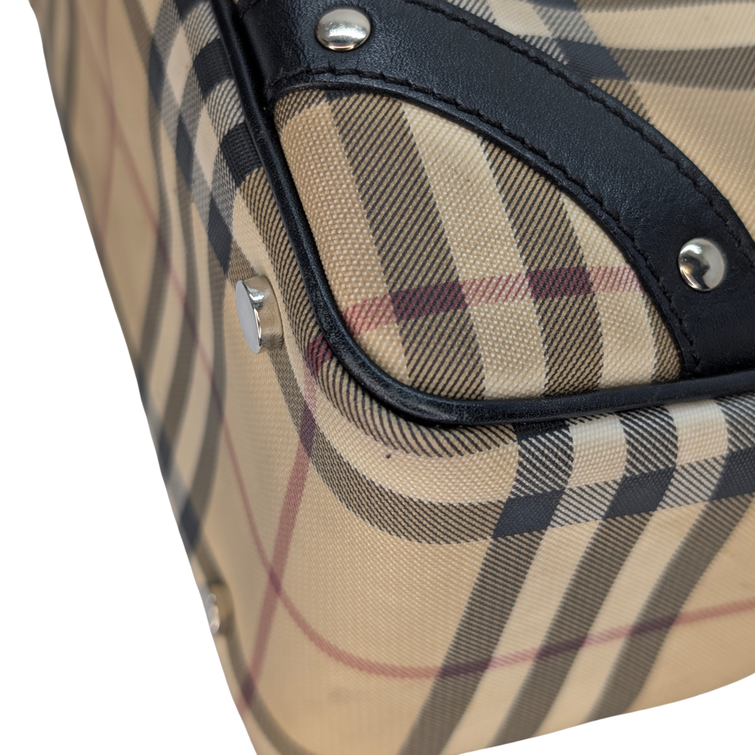 Burberry Mini Bowler Check Bag with wallet
