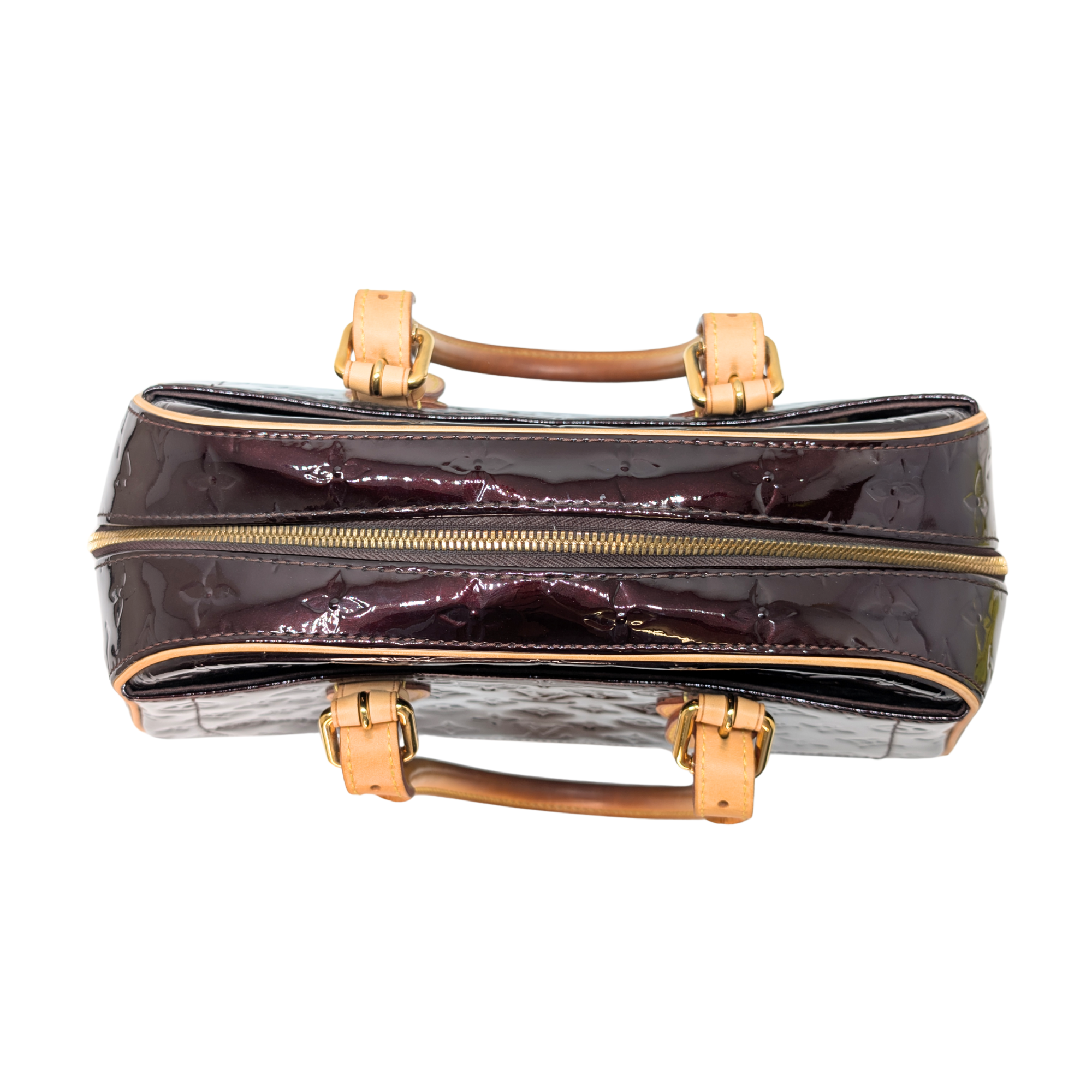 Louis Vuitton Summit Drive Vernis Patent Leather Handbag Burgandy