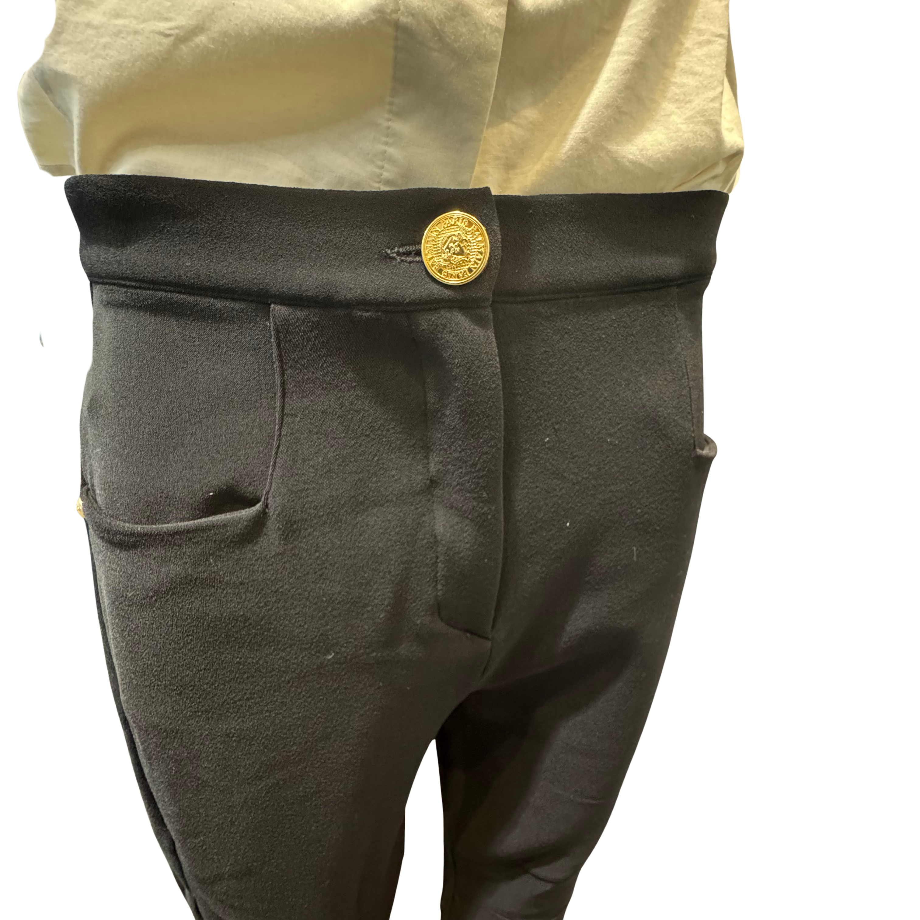 Balmain Paris Two Piece Cardigan And Pants Set Sizes 38 + 40 Black