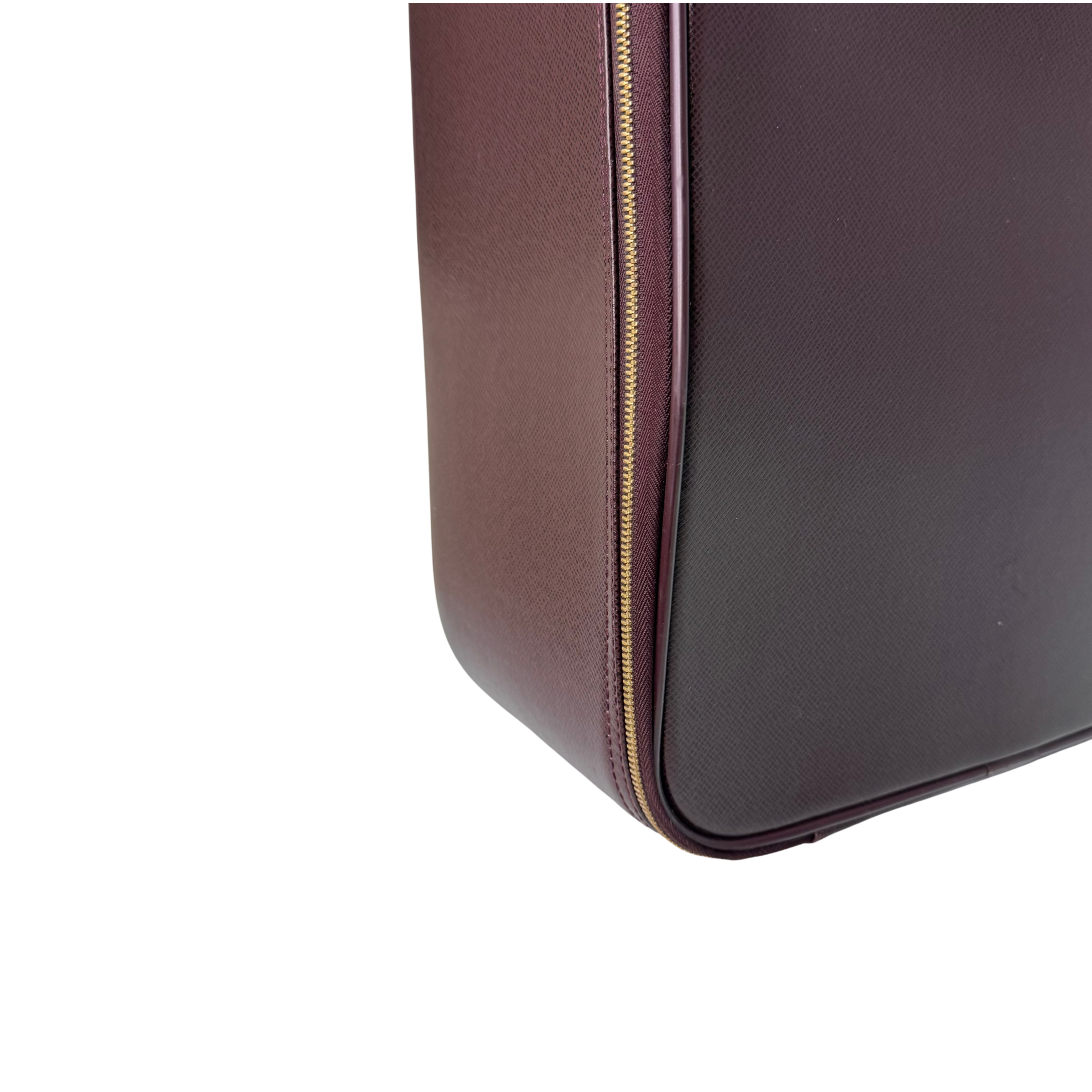 Louis Vuitton Pegase 45 Luggage Bag Leather Burgundy
