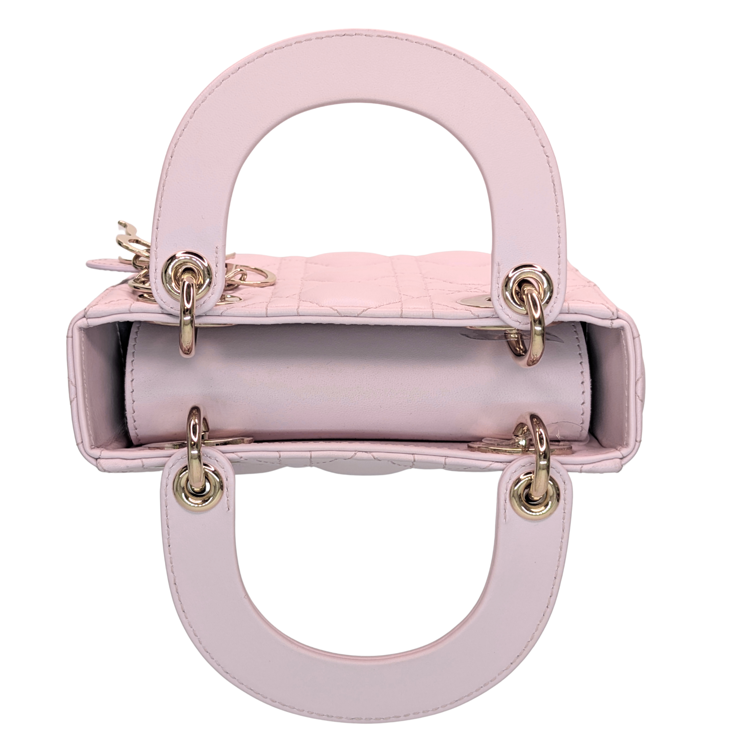 Dior Lady DIor Mini Cannage Powder Pink Bag