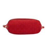 Gucci Cherry Red GG Monogram Boat Pochette Bag