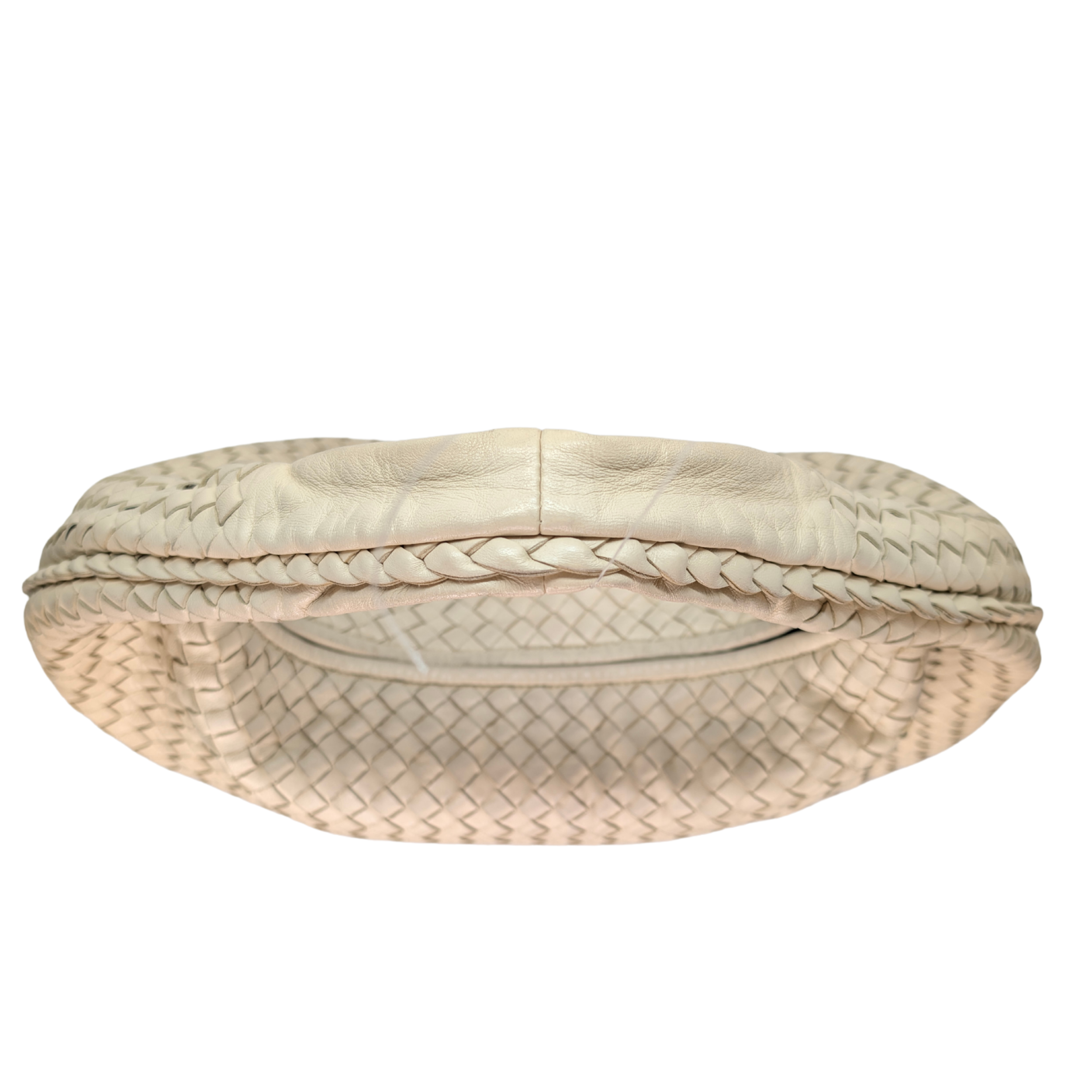 Bottega Veneta Intrecciato Large Hobo Bag Beige