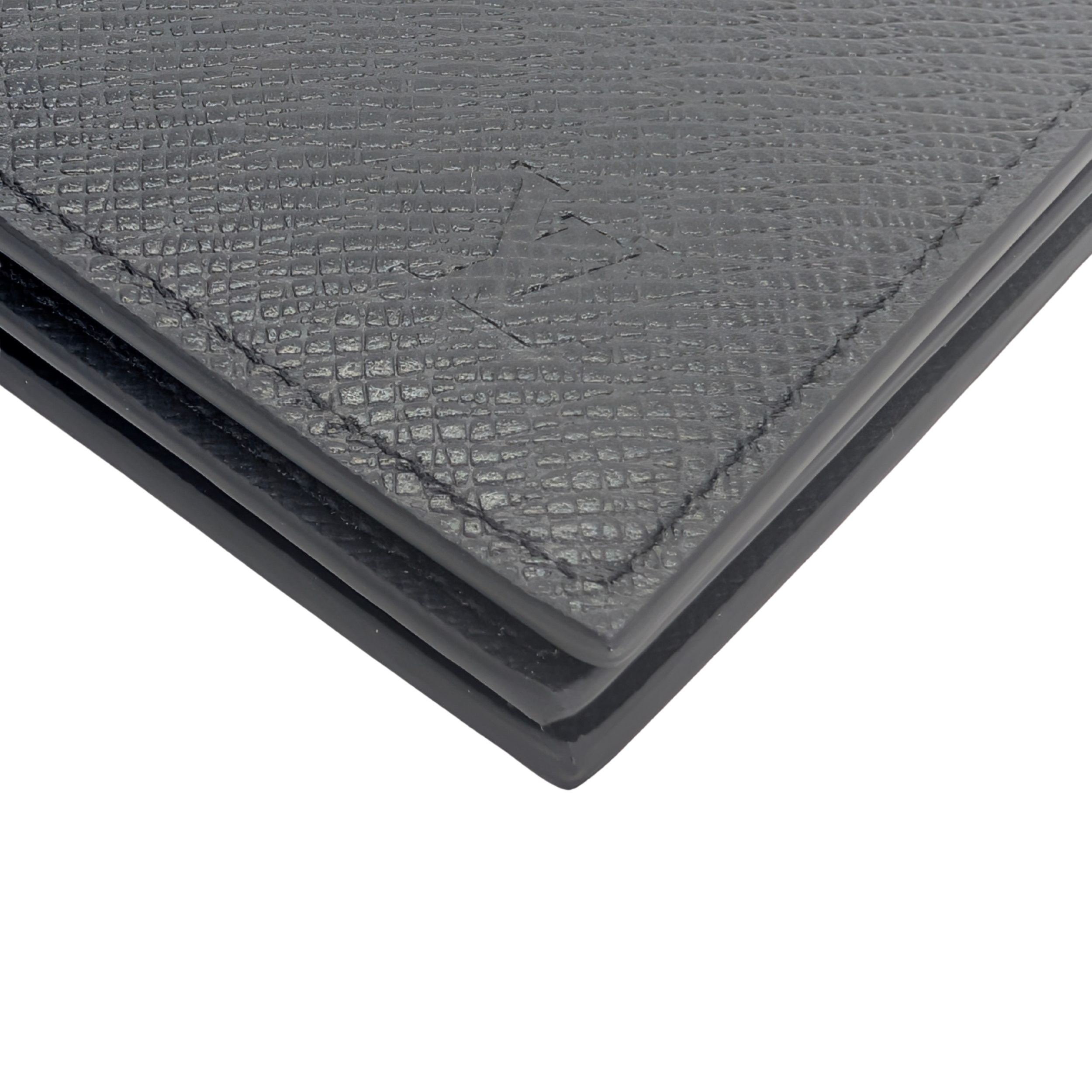 Louis Vuitton Bifold Men's Wallet Leather Black