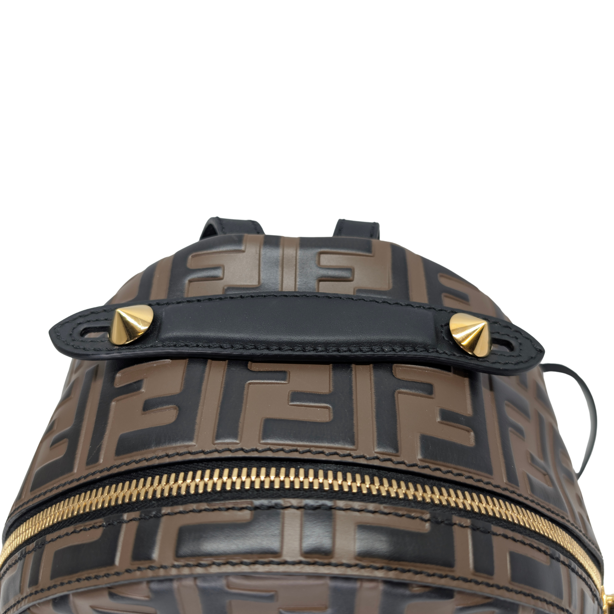 Fendi Zucca Pattern Mini FF Backpack Brown