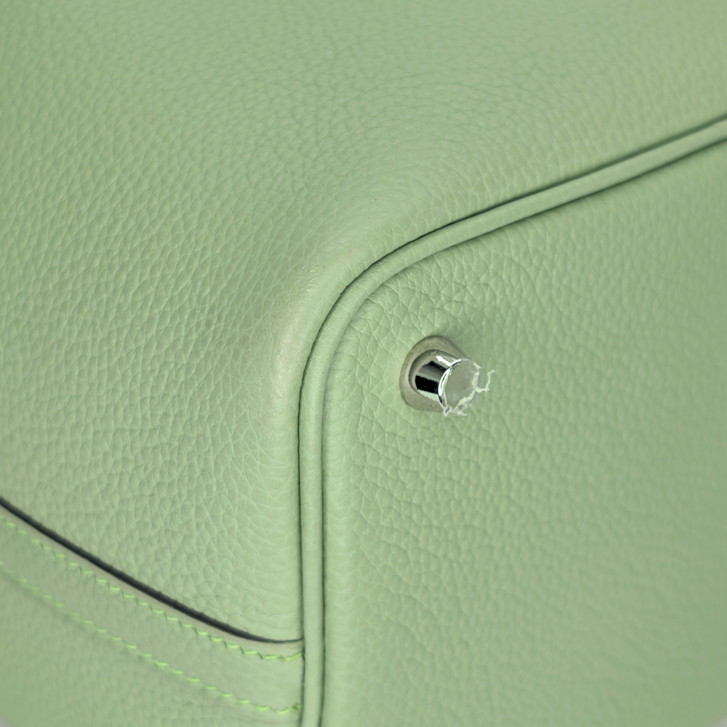 Hermes Picotin 18 Vert Criquet SHW Stamp B