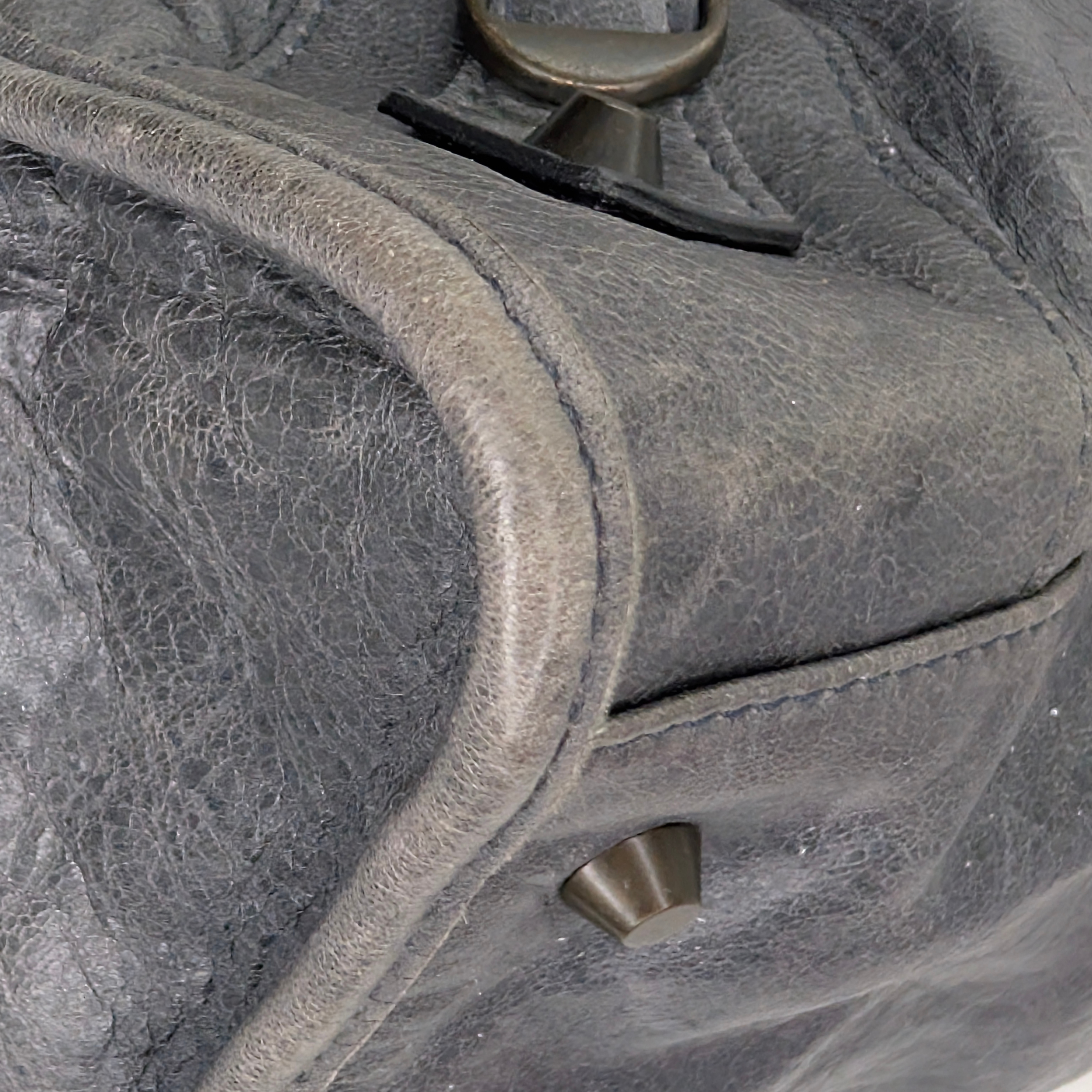 Balenciaga Motorcycle City Shoulder Bag Grey