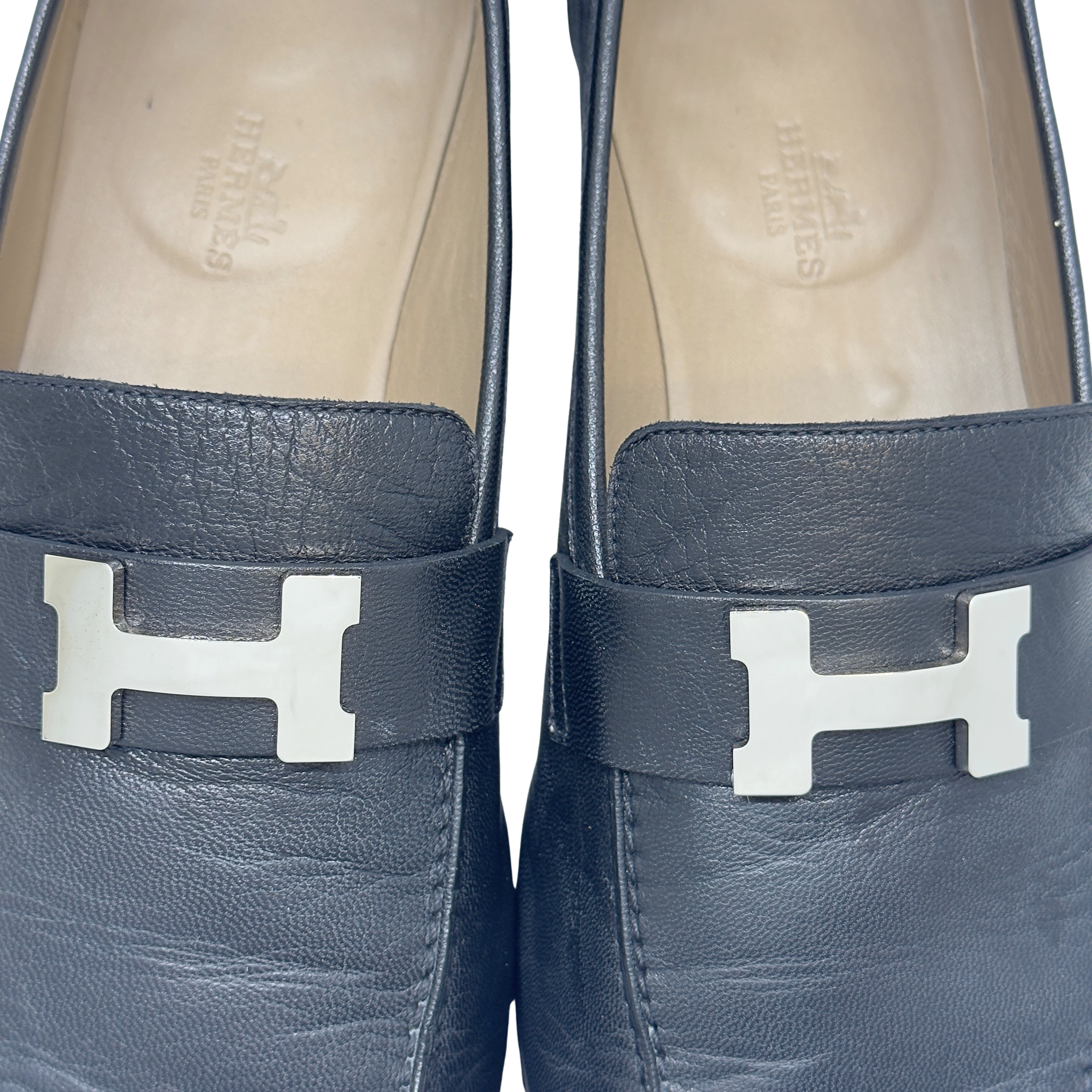 Hermès Paris Loafer Mens Black 46