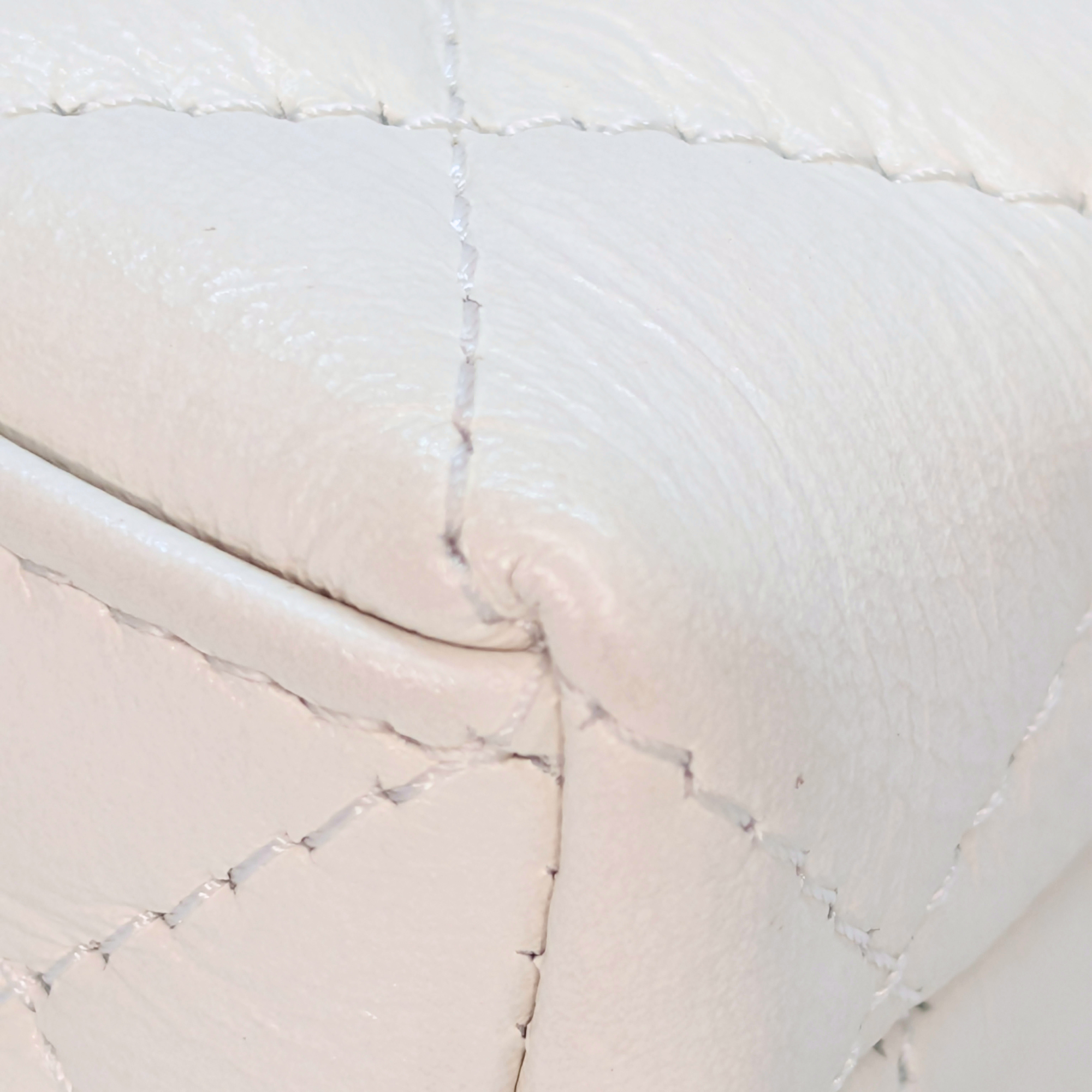 Chanel Nano Kelly Shopper Tote Bag White