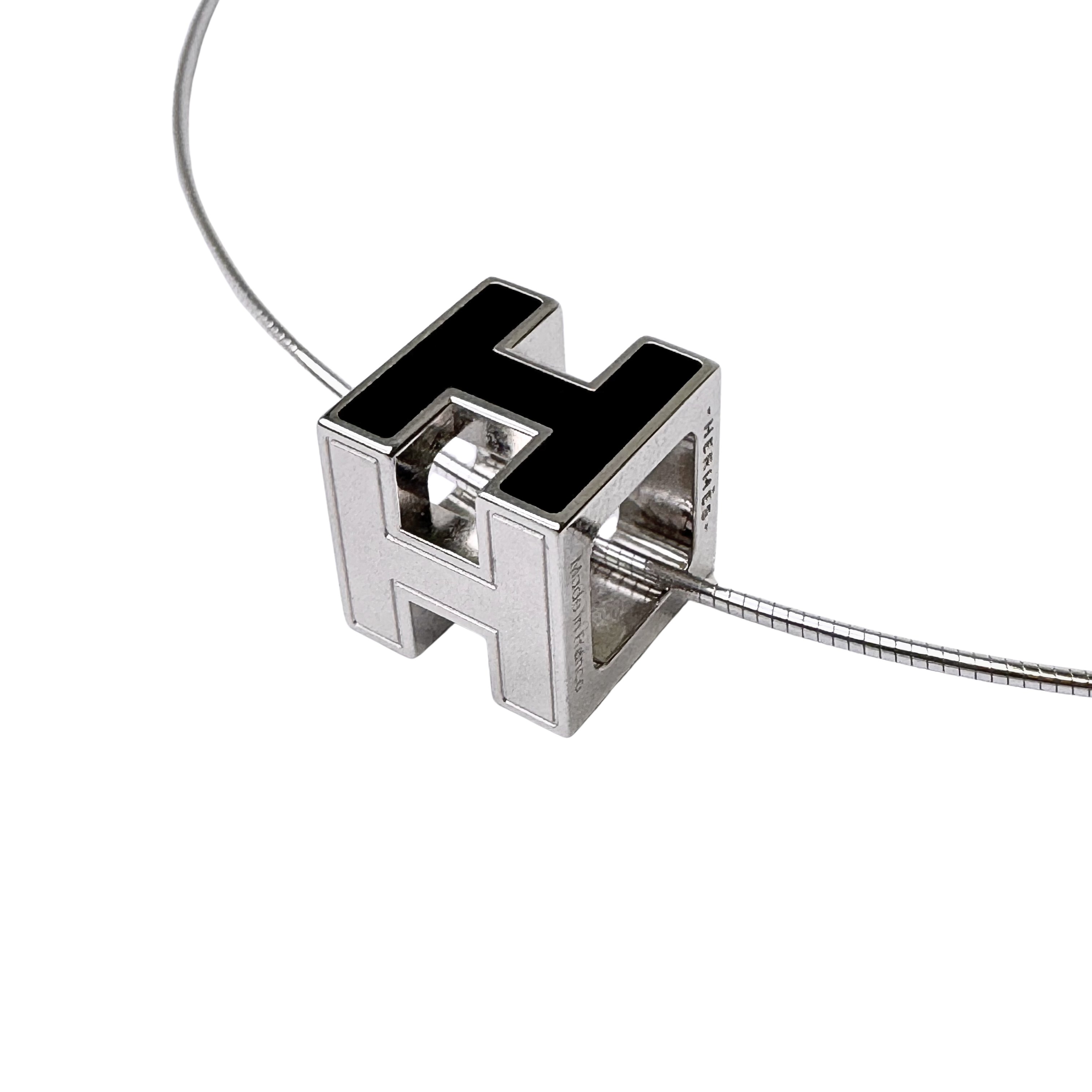 Hermés H Cube Necklace
