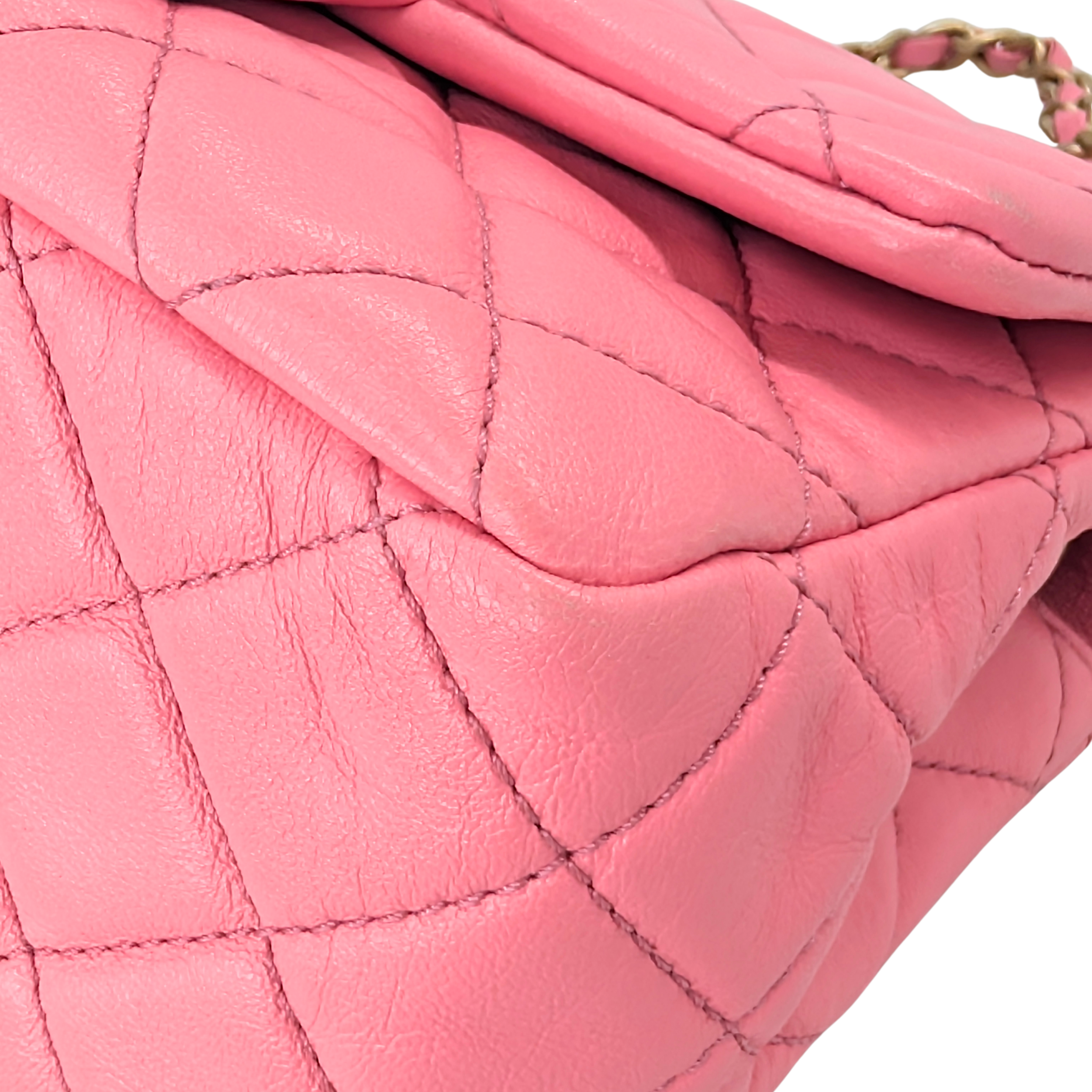 Chanel Pearl Crush Mini Rectangular Lambskin Pink