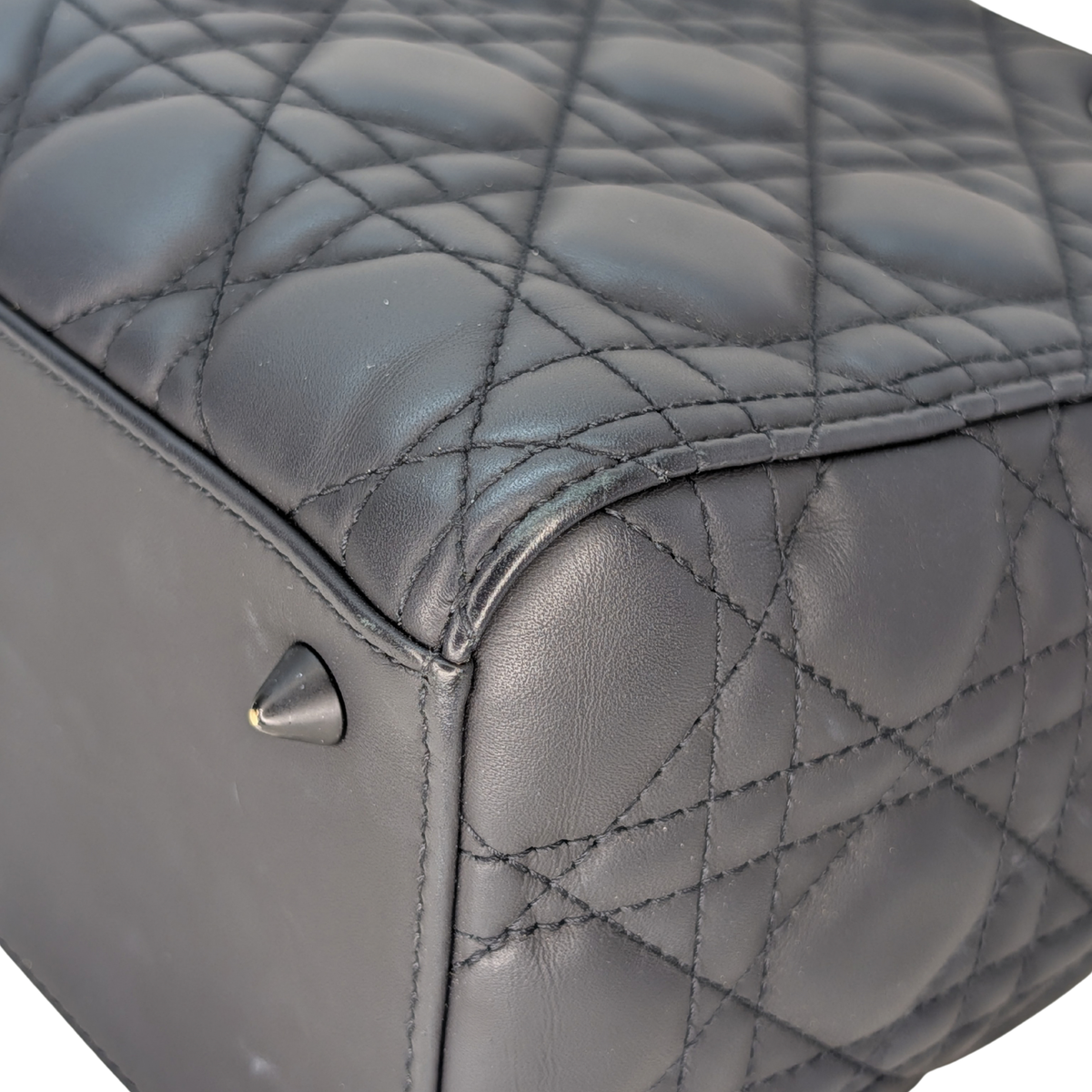 Dior Medium Lady Dior Cannage Black with Black Hardware
