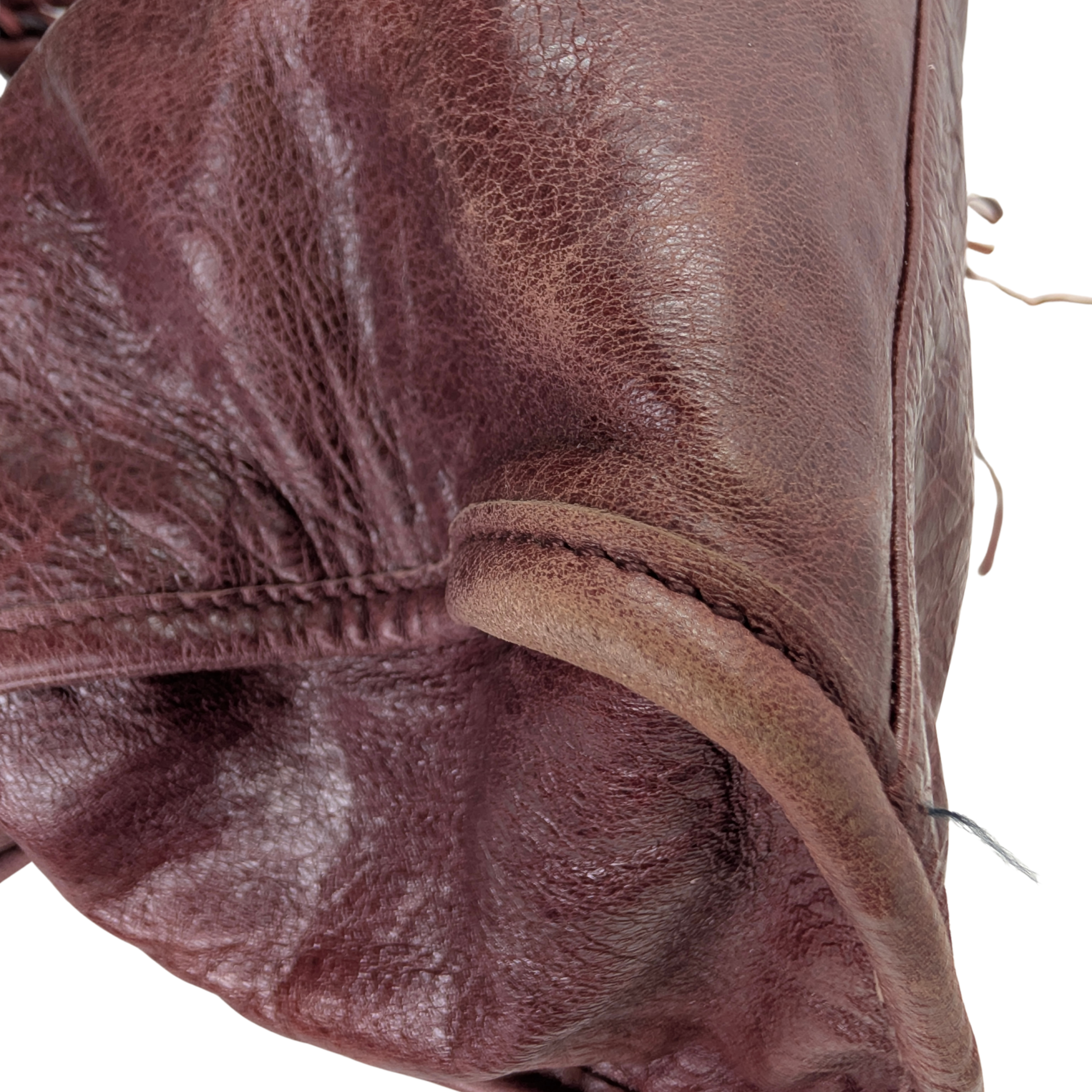 Balenciaga Motorcycle City Shoulder Bag Dark Burgundy