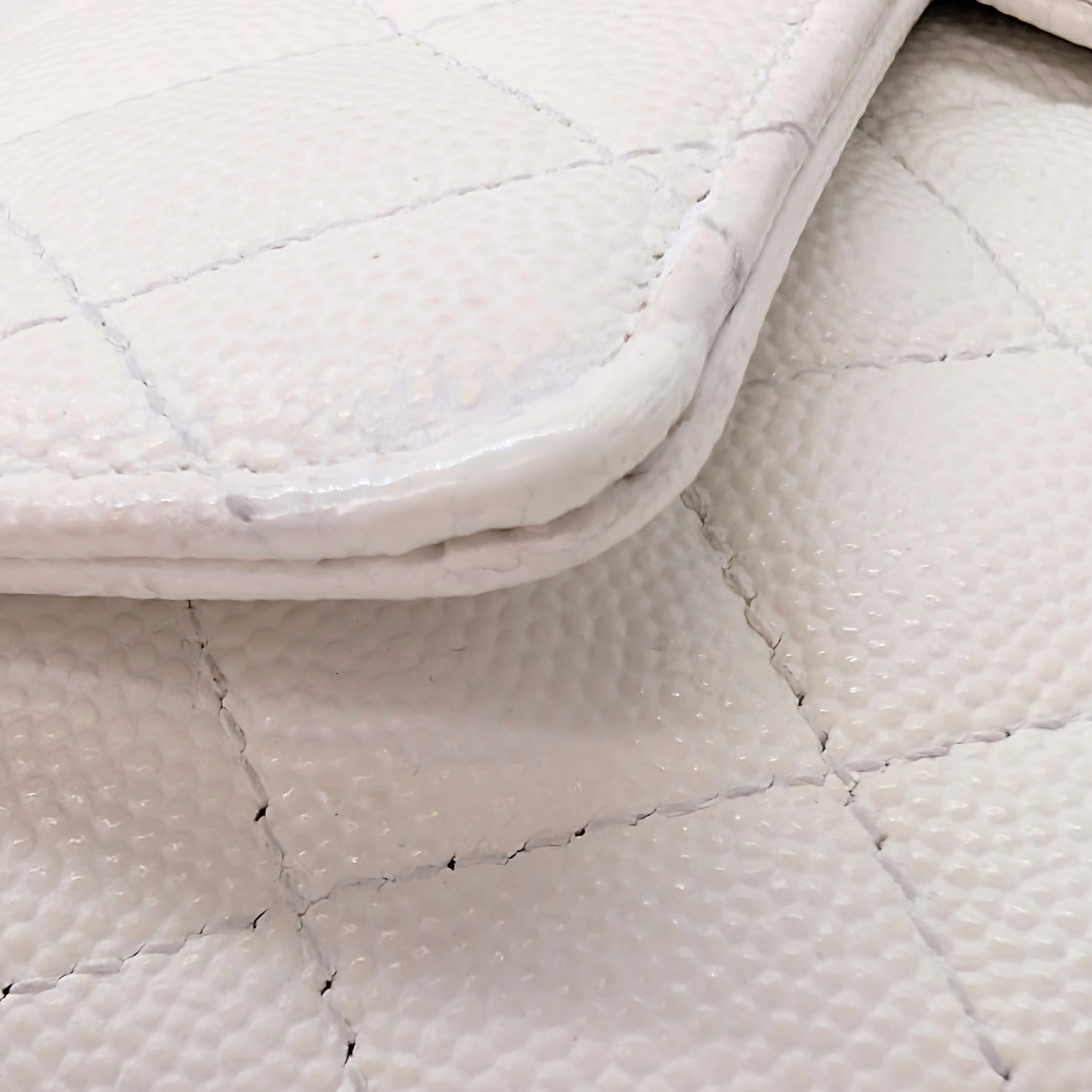 Chanel Sunglasses Quilted Caviar Sunglasses Case Bag White