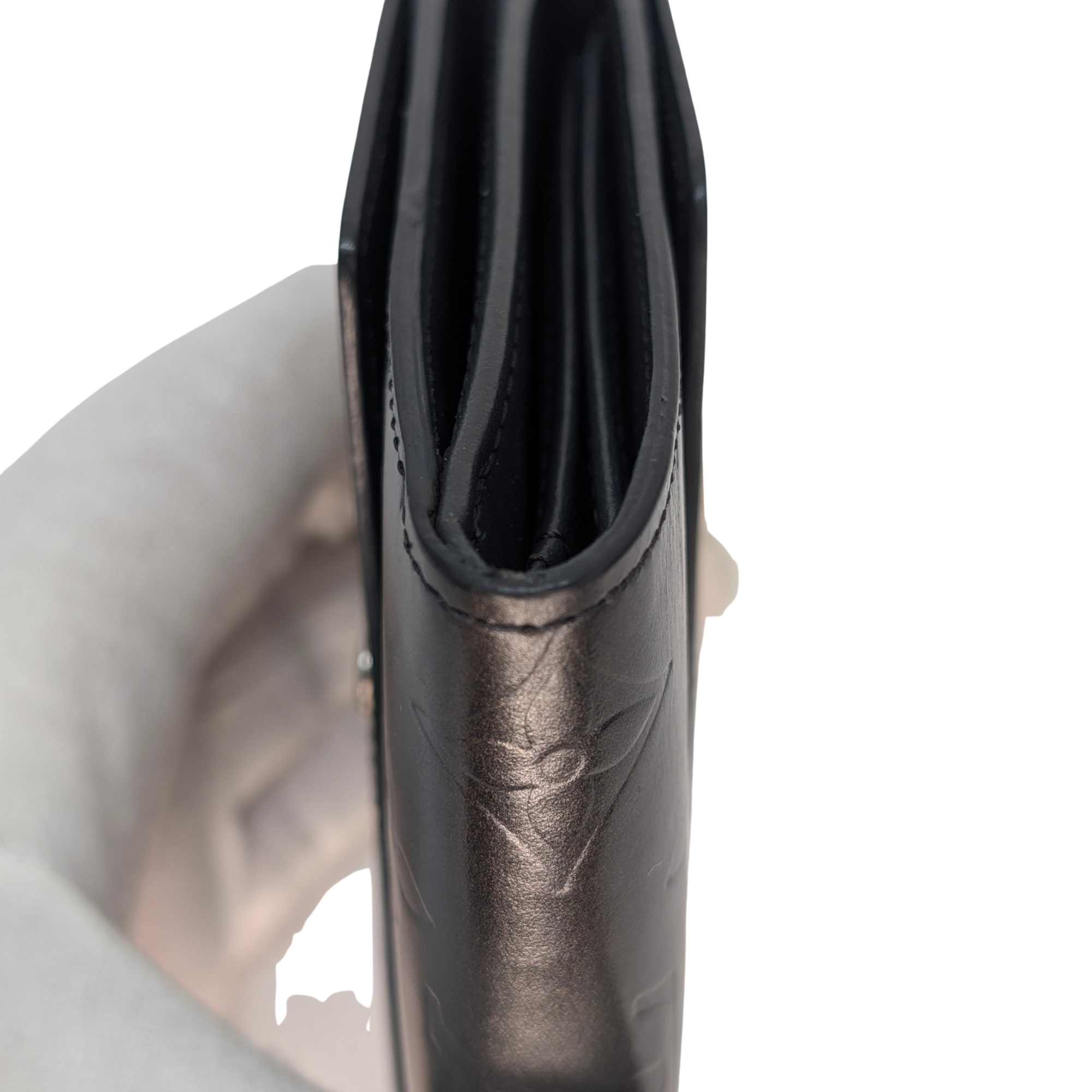 Louis Vuitton Vernis Charcoal Leather Wallet