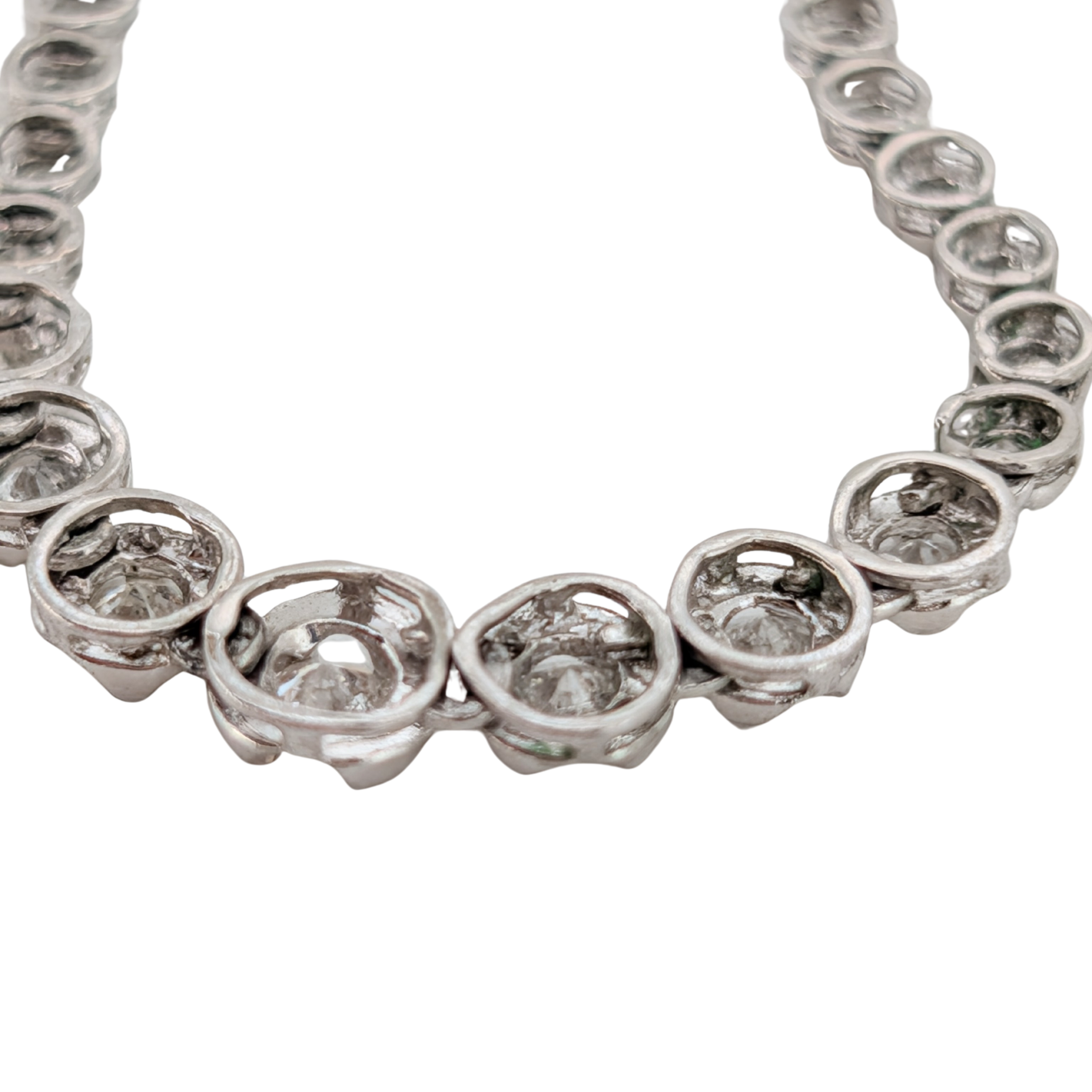 3.00Ct Natural Diamond Tennis Necklace on Platinum