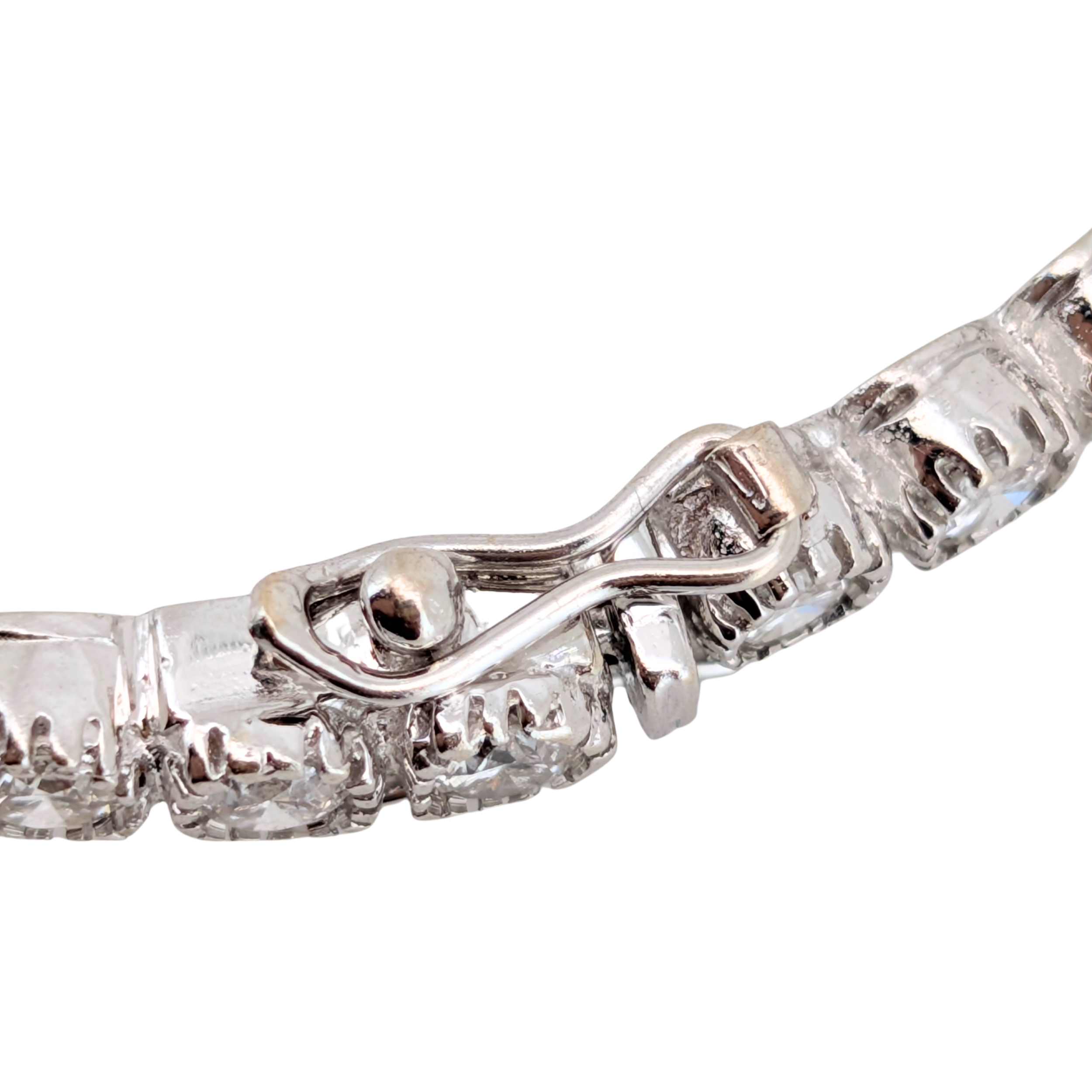 3.00Ct Natural Diamond Full Eternity Bangle In 18K White Gold
