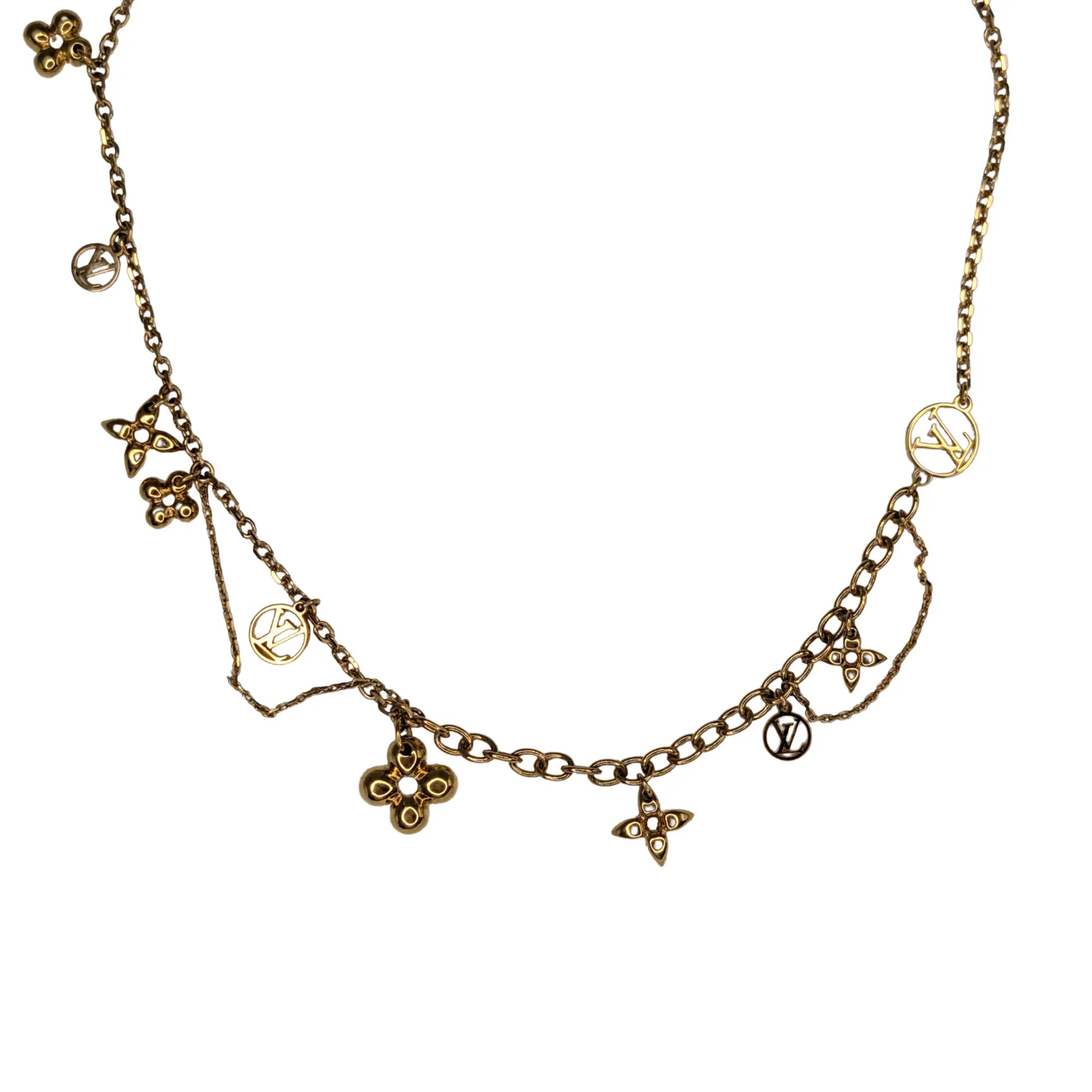 Louis Vuitton Blooming Supple Necklace Gold Tone - Lost Designer