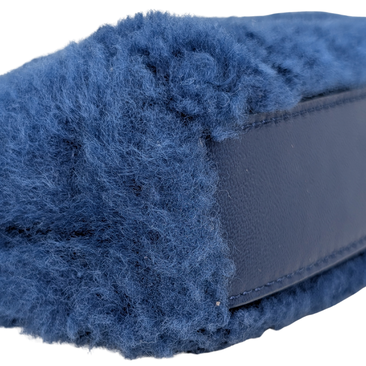 Fendi Peekaboo Micro Shearling Bag Blue