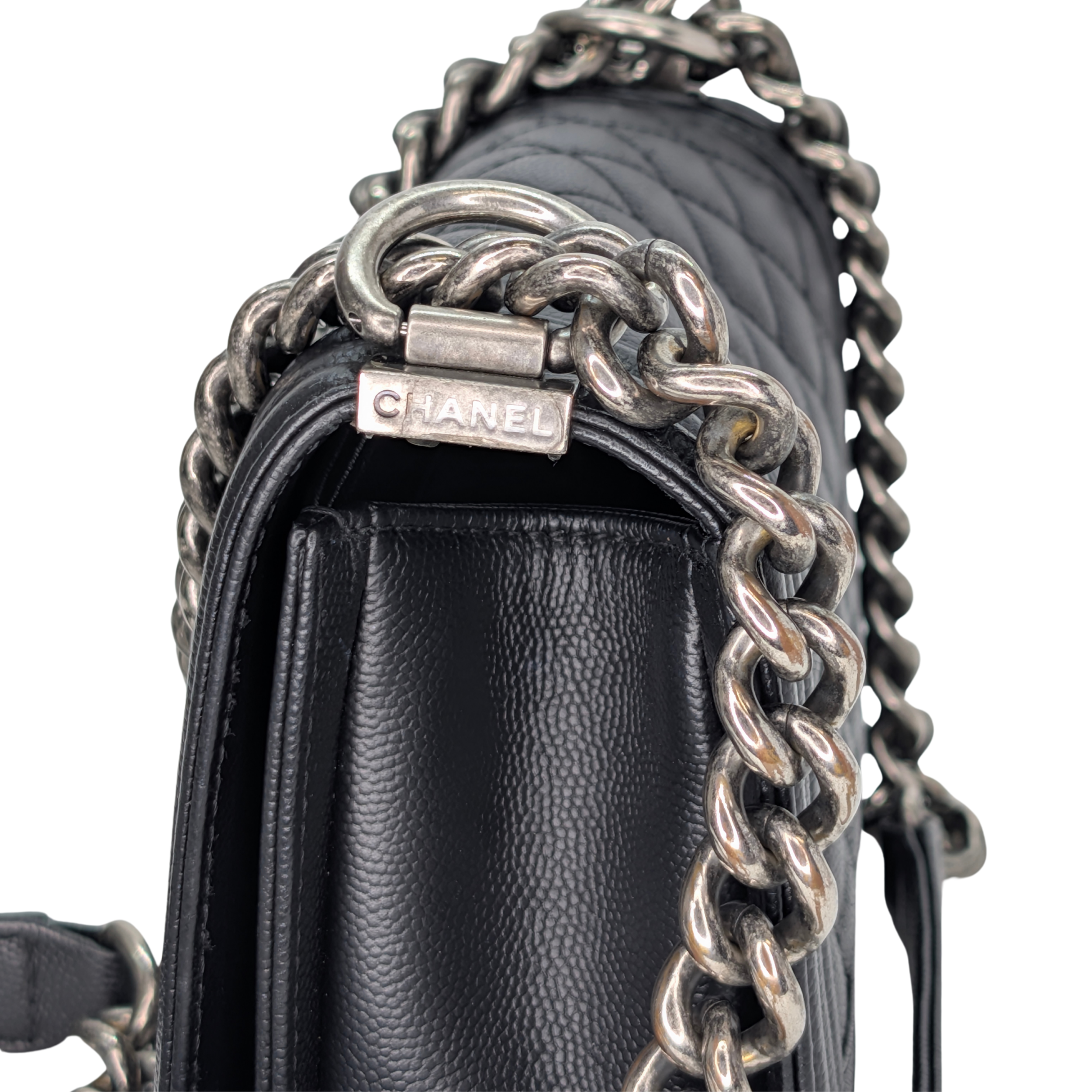 Chanel Small Boy Bag Caviar Black Bag