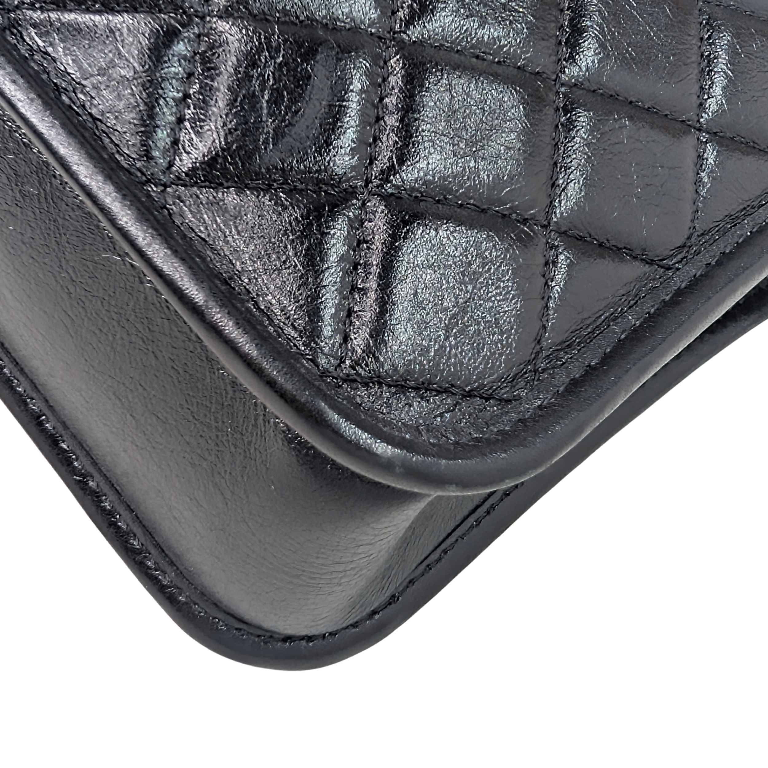 Chanel Clutch On Chain Camera Bag Aged Calfskin Black