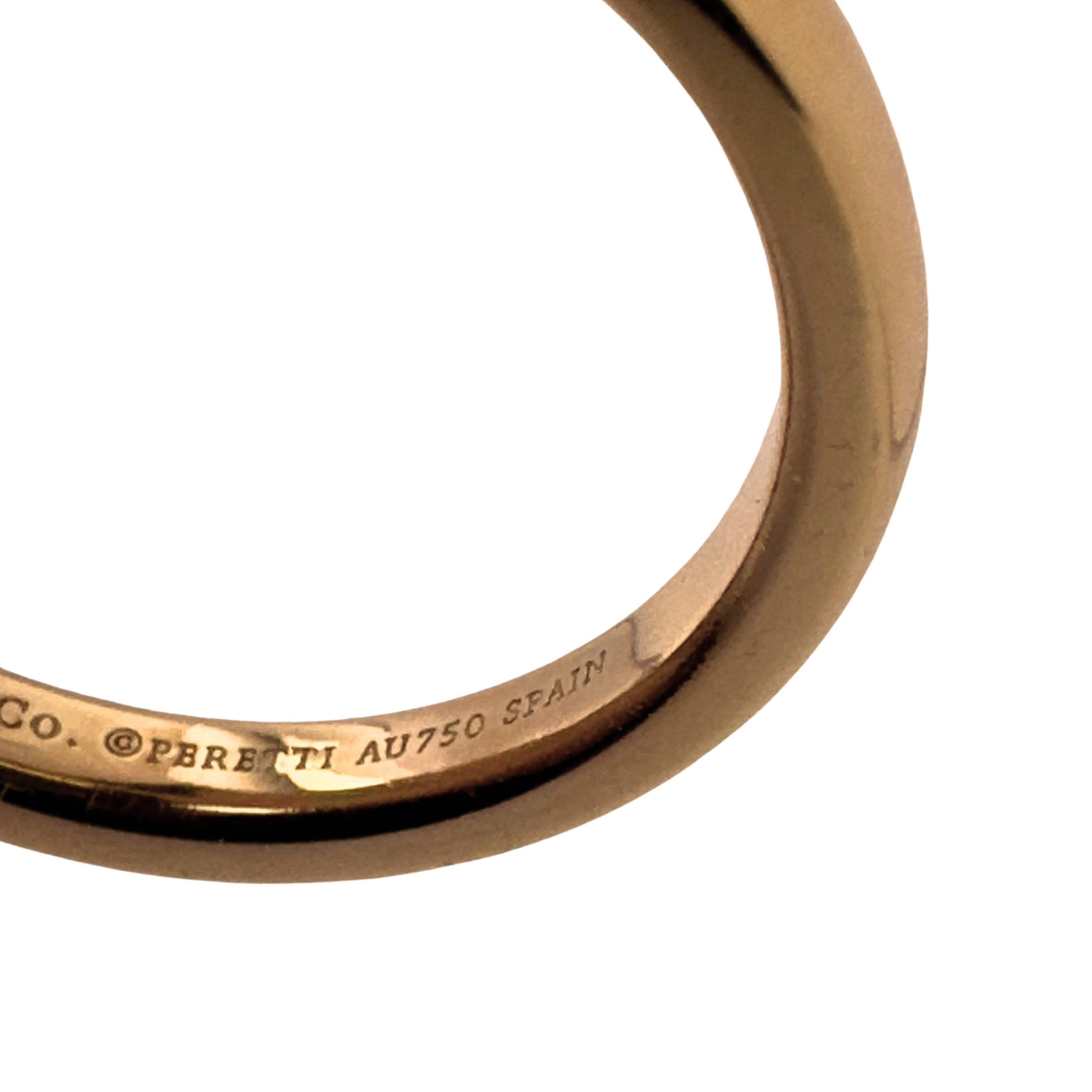 Tiffany & Co Ring, L½ or 51 Stacking Band Ring 18K Gold .06 Diamond