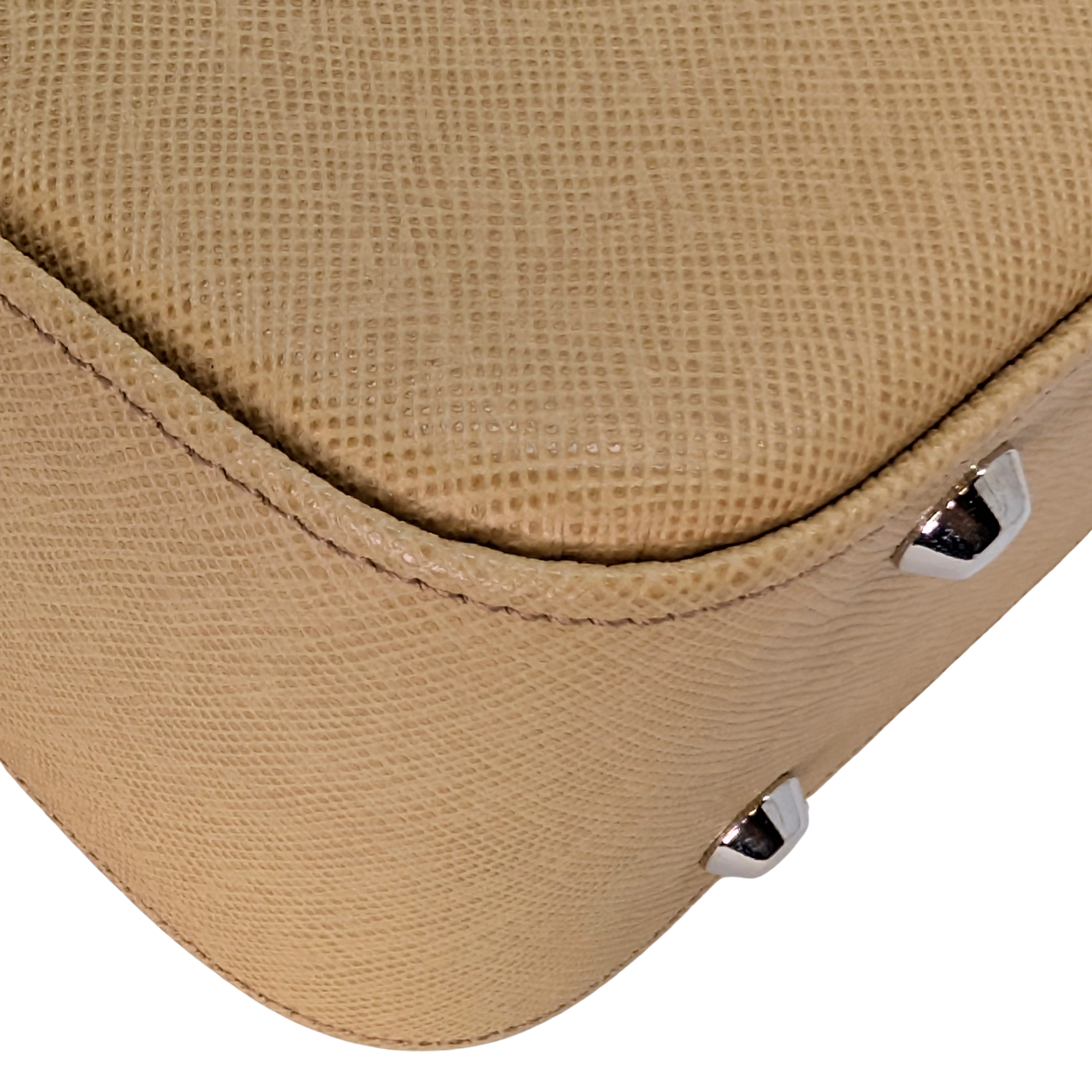 Burberry Leather Flap Shoulder Bag Beige