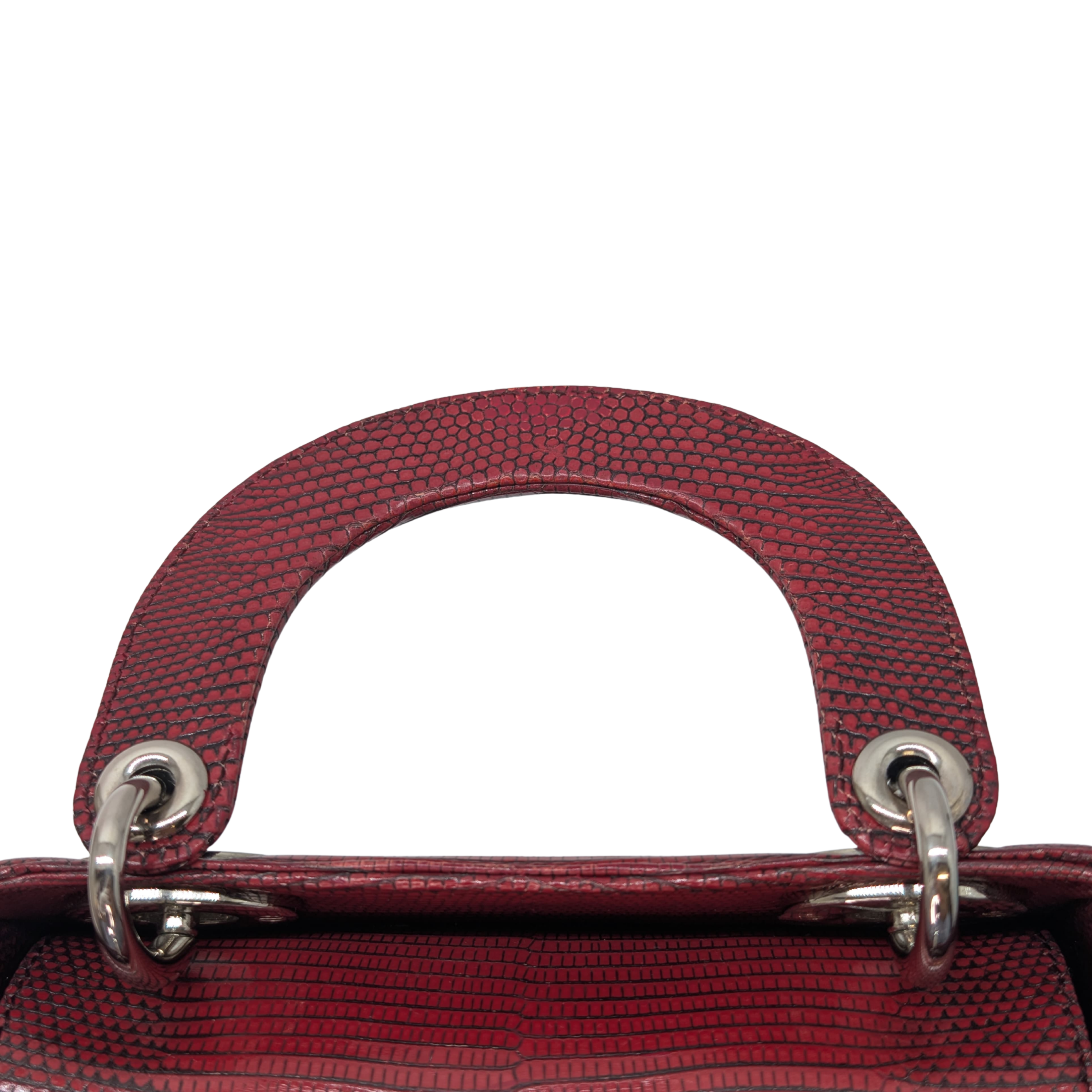 Christian Dior Mini Lady Dior Python Burgundy