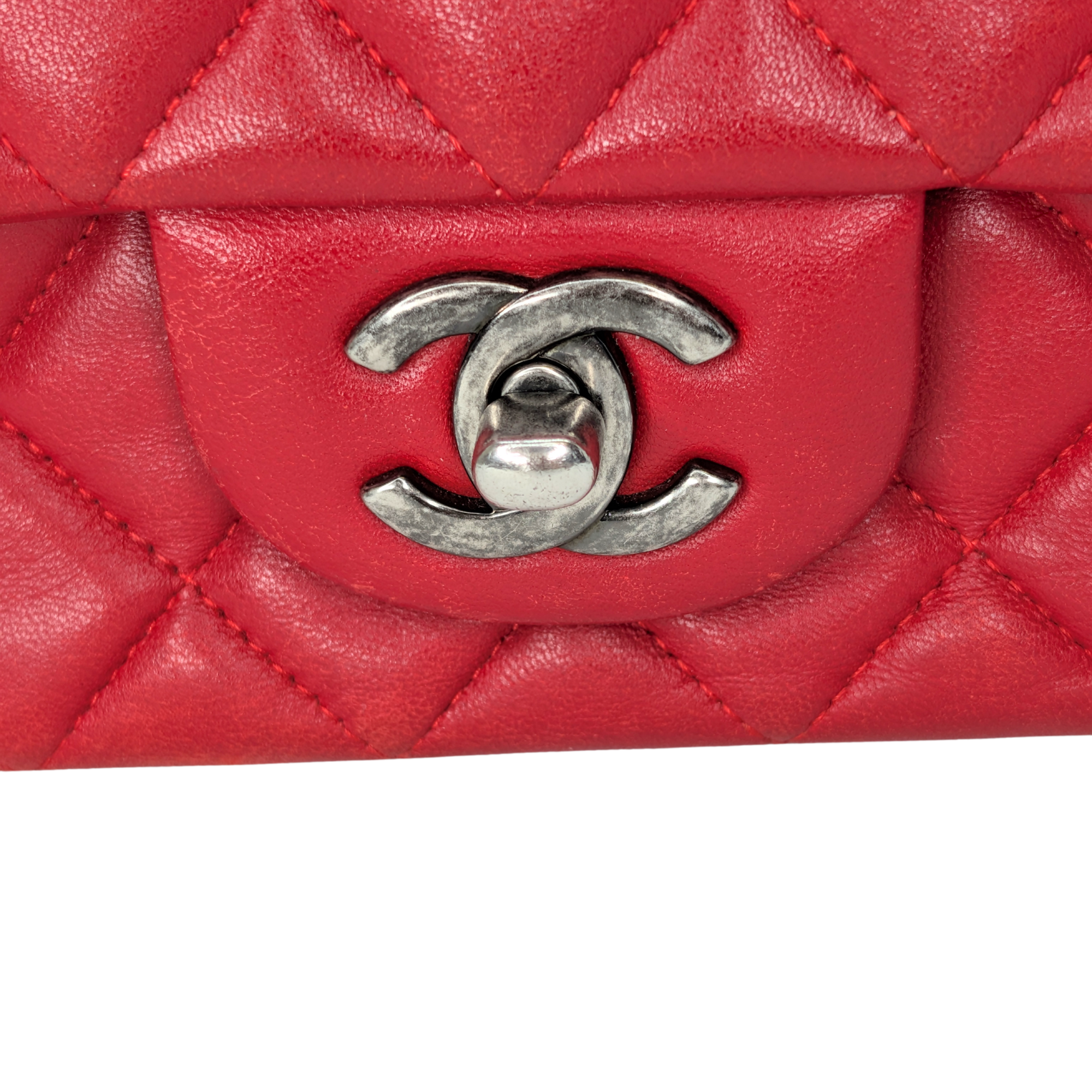 Chanel Mini Rectangular Classic Flap Bag Red