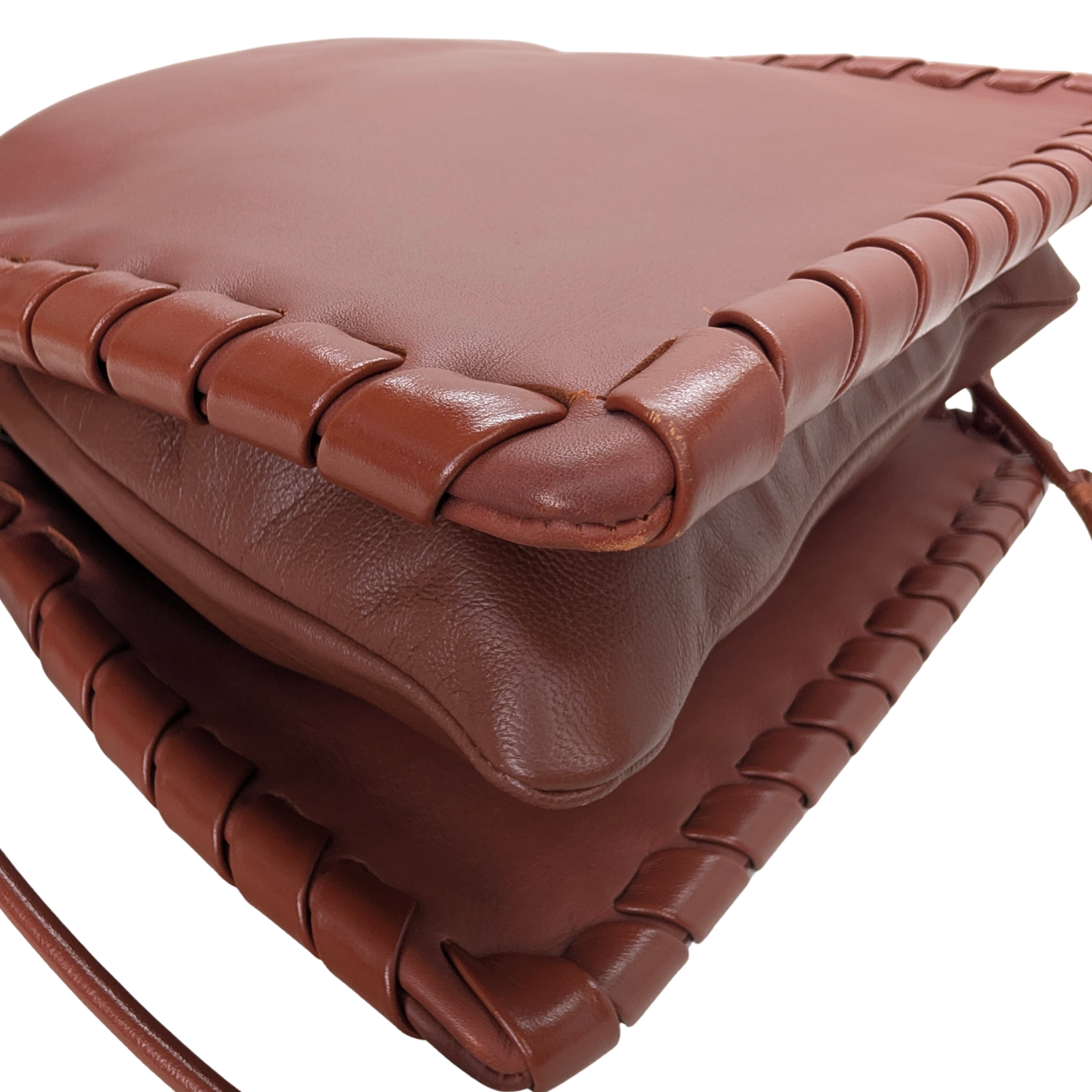 Chloé Mate Gusset Leather Shoulder Bag Brown