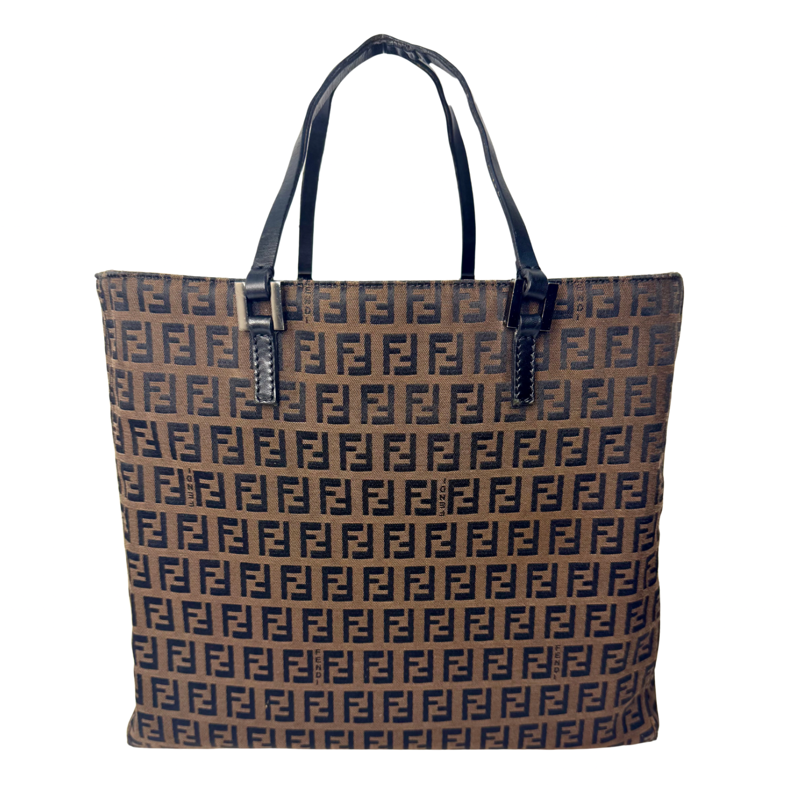 Fendi Zucca Brown Monogram Cloth Tote Bag