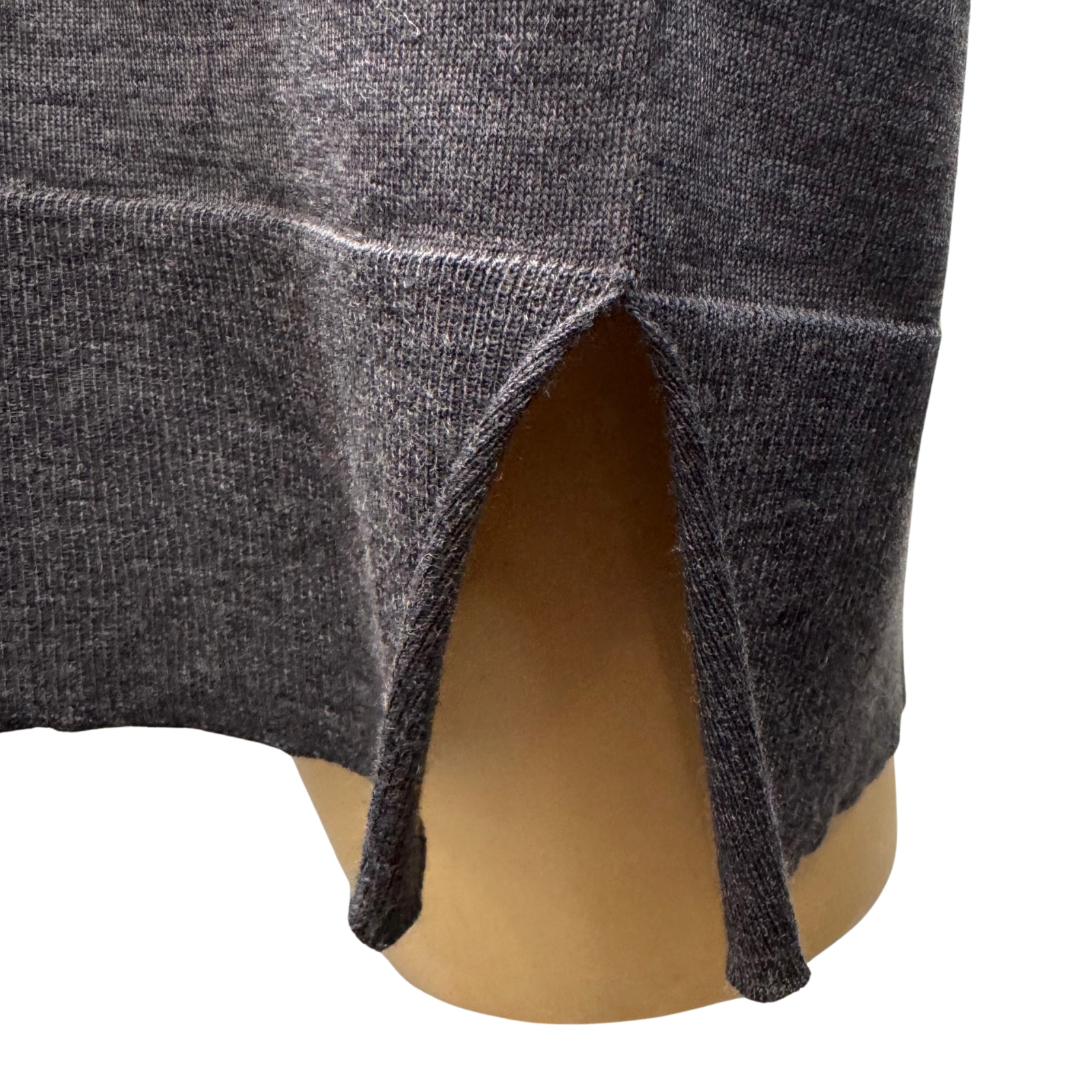 Prada Virgin Wool Relaxed Knit Sweater Grey