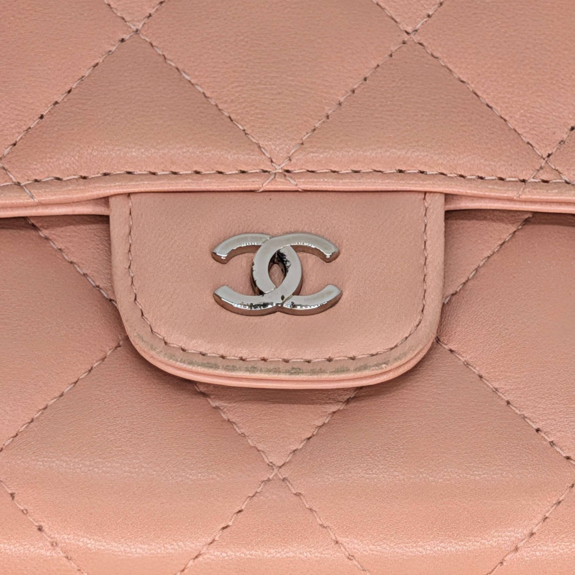 Chanel CC Flap Long Wallet Peach
