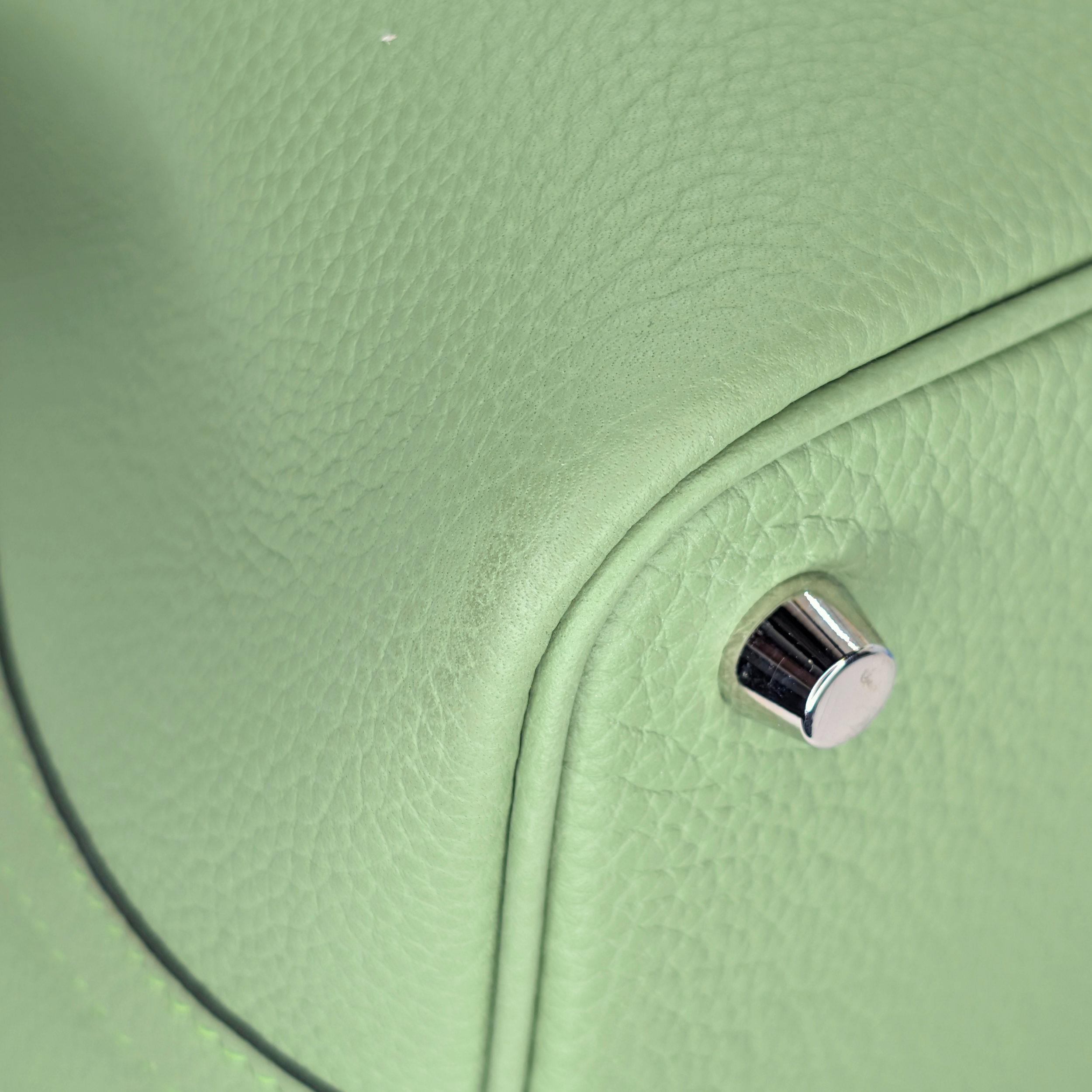 Hermes Picotin 18 Vert Criquet SHW Stamp B