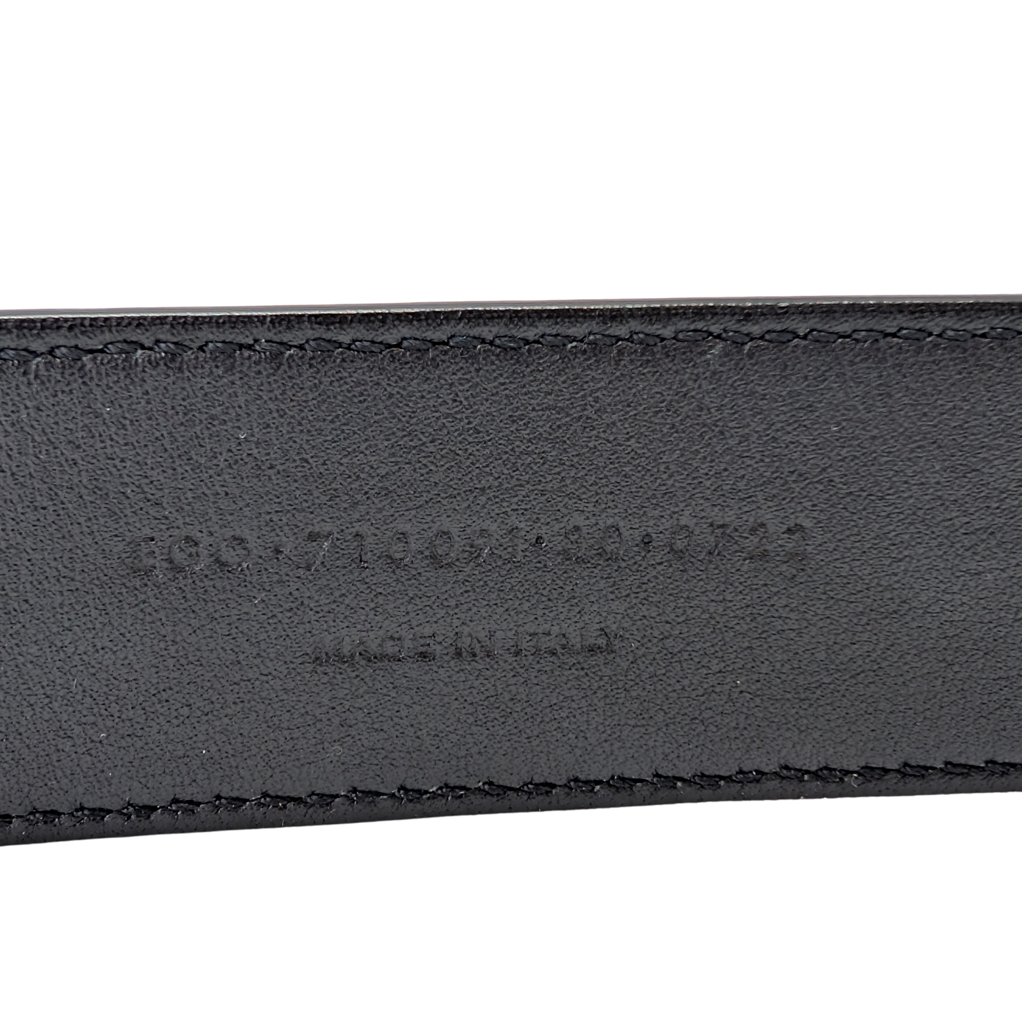 Yves Saint Lauren Embossed Crocodile Belt Black 80cm - Lost Designer