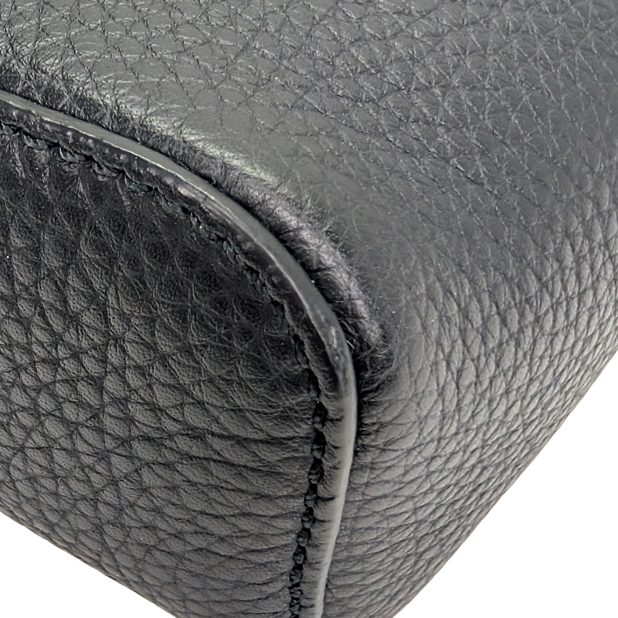 Salvatore Ferragamo Vitello Leather Crossbody Bag Black