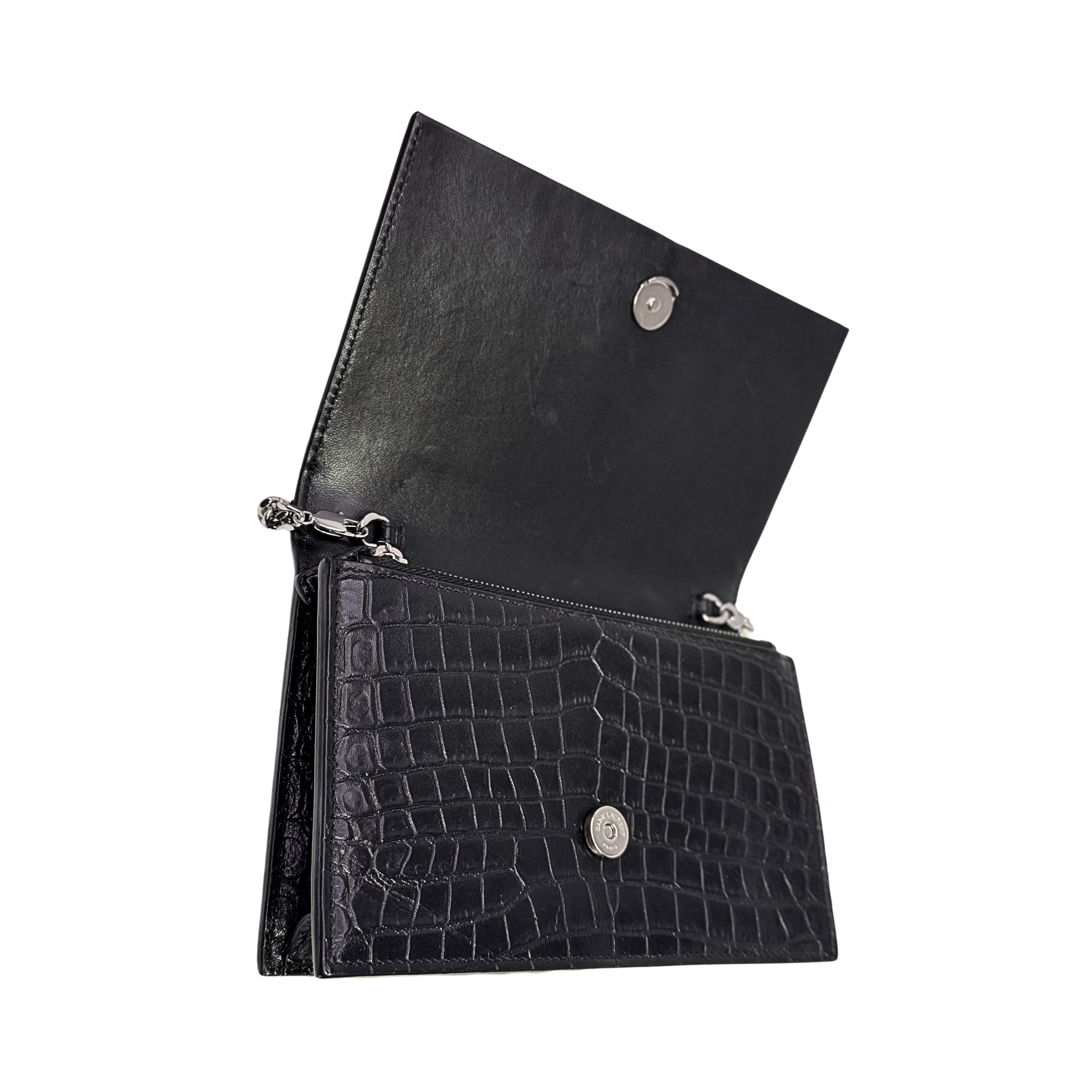 Saint Laurent Kate Shoulder Bag Leather Black